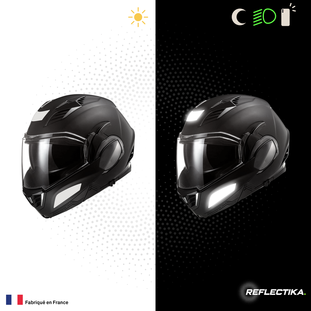 Kit Spécial Stickers Autocollants Réfléchissants pour casque Moto LS2 Valiant