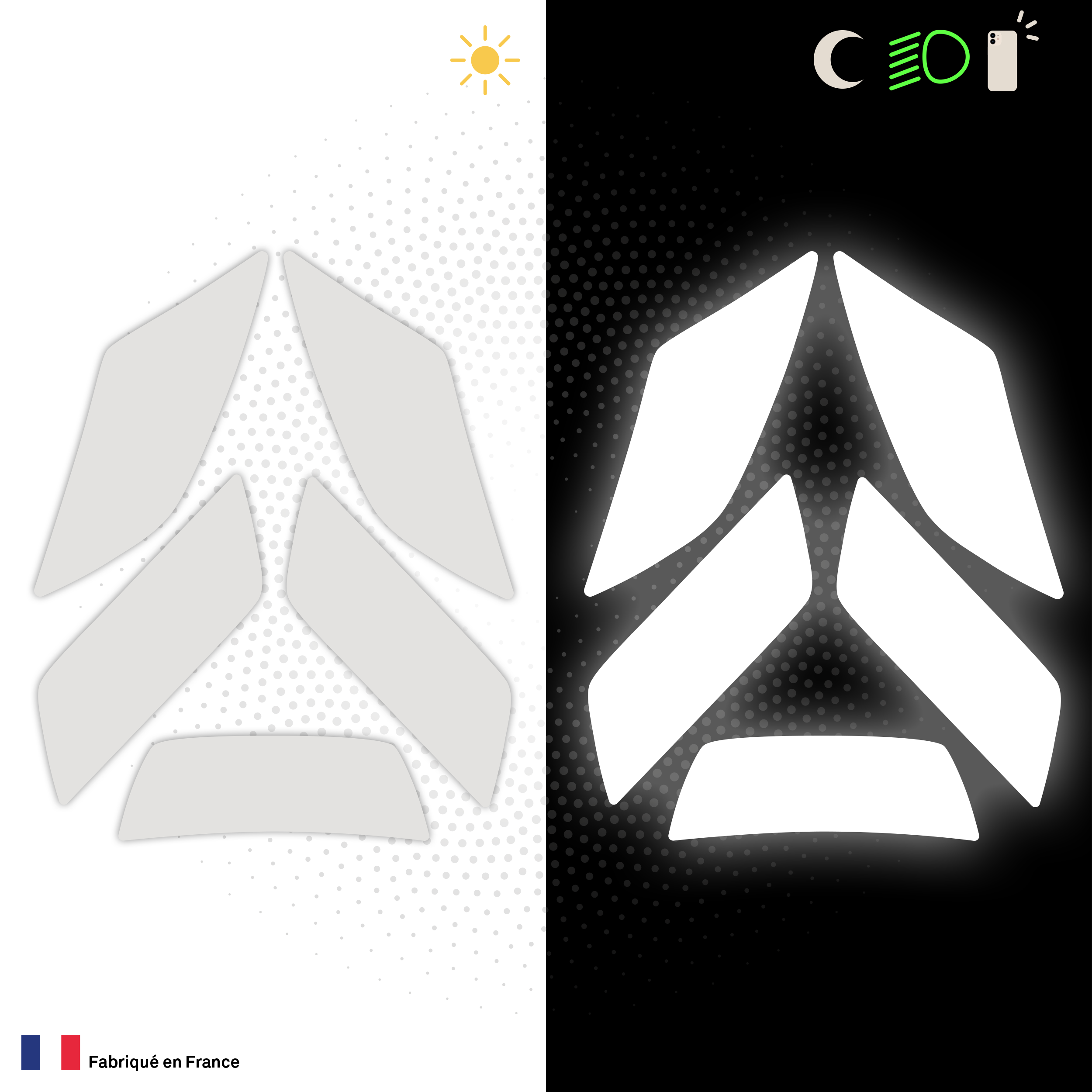 Kit Spécial Stickers Autocollants Réfléchissants pour casque Moto Nolan N100-5