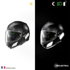 Kit Spécial Stickers Autocollants Réfléchissants pour casque Moto Nolan N100-5