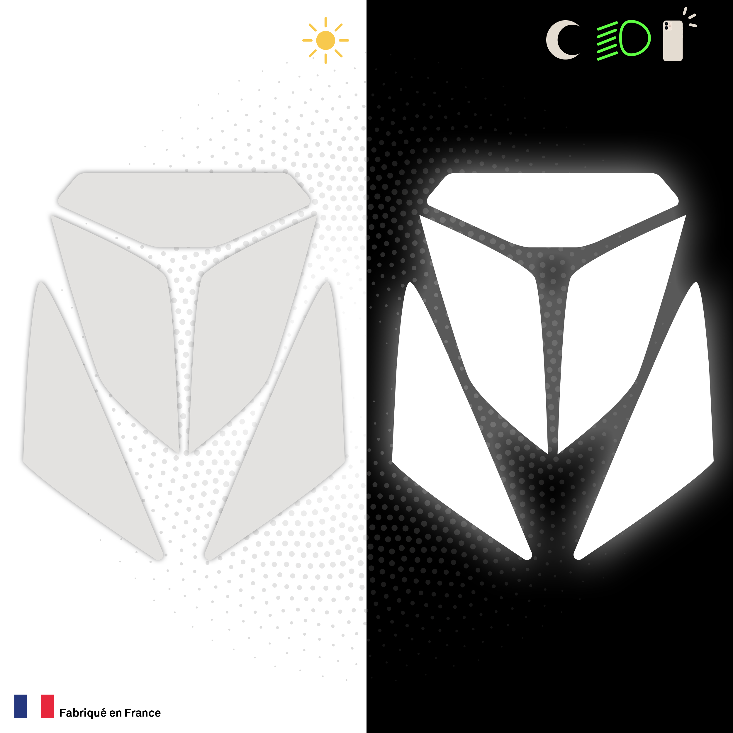 Kit Spécial Stickers Autocollants Réfléchissants pour casque Moto AGV K5S