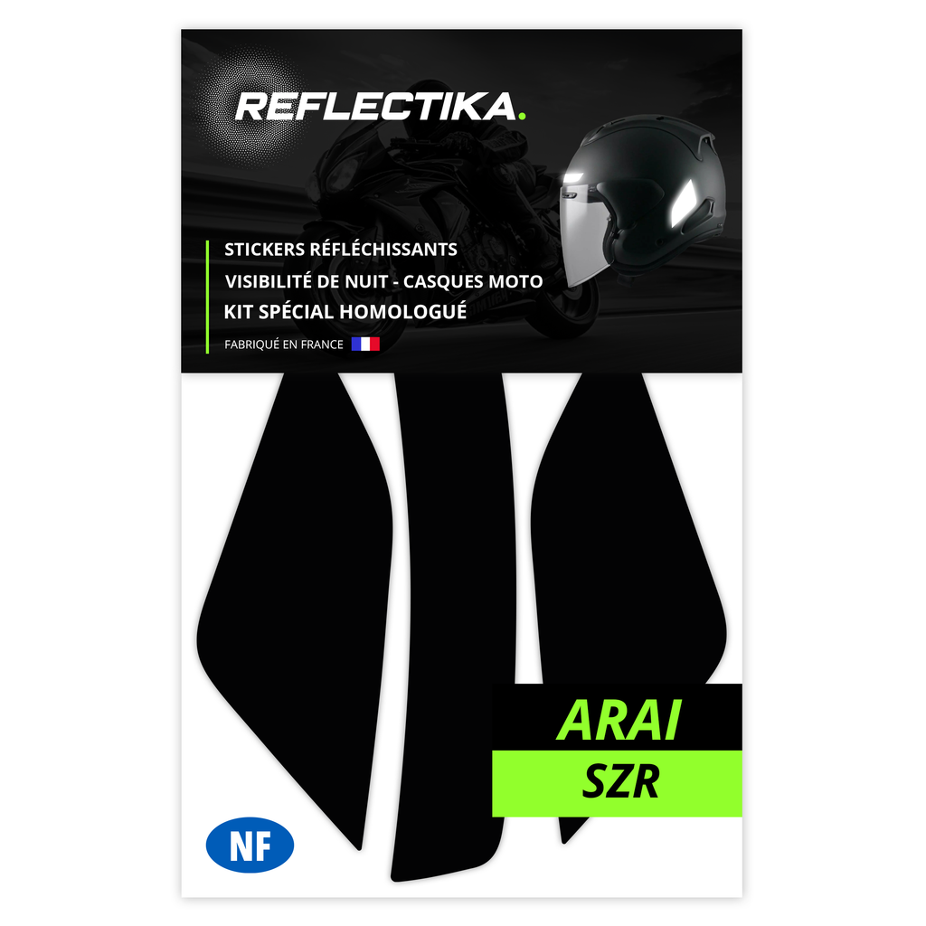 Kit Spécial Stickers Autocollants Réfléchissants pour casque Moto Arai SZR