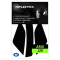 Kit Spécial Stickers Autocollants Réfléchissants pour casque Moto Arai SZR
