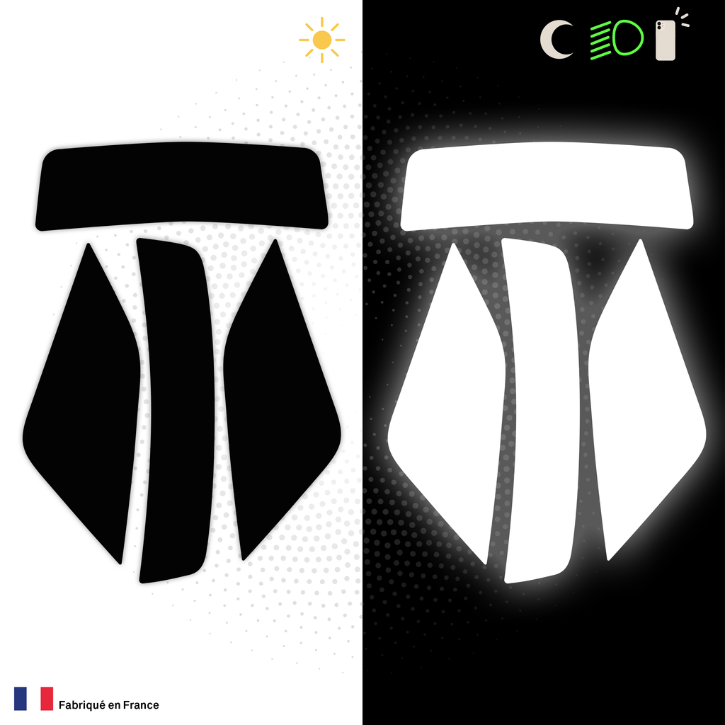 Kit Spécial Stickers Autocollants Réfléchissants pour casque Moto Arai SZR