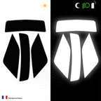 Kit Spécial Stickers Autocollants Réfléchissants pour casque Moto Arai SZR