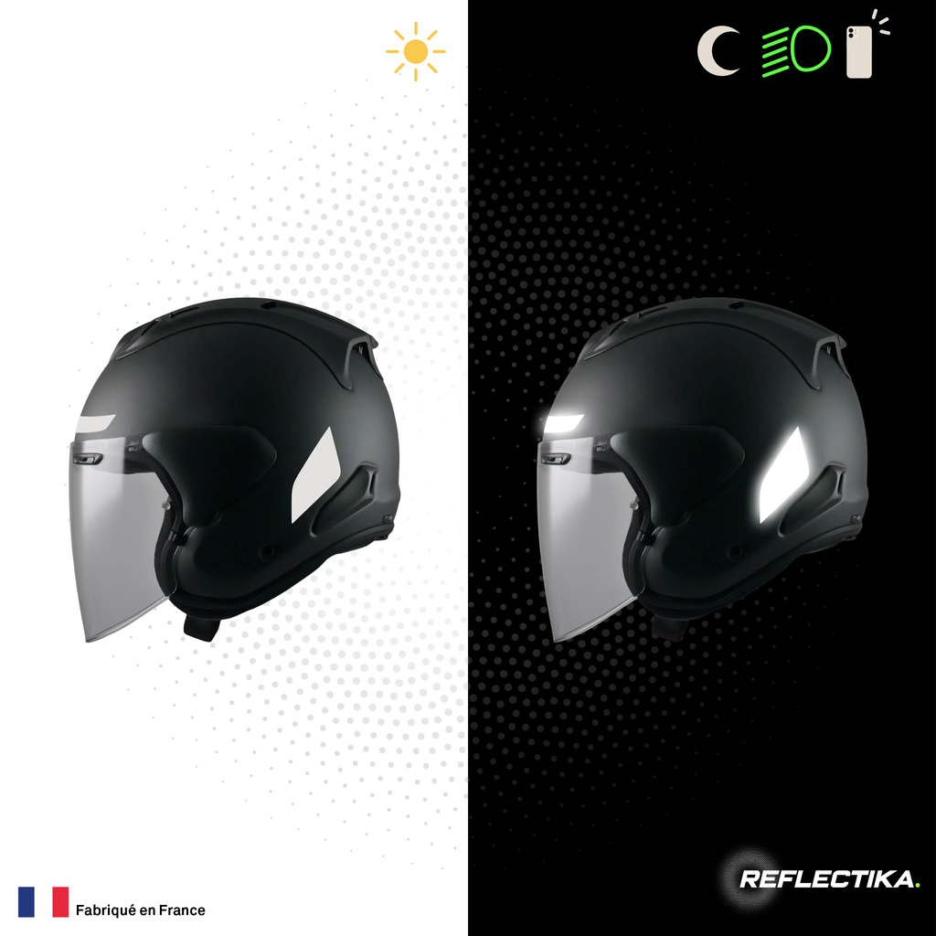 Kit Spécial Stickers Autocollants Réfléchissants pour casque Moto Arai SZR