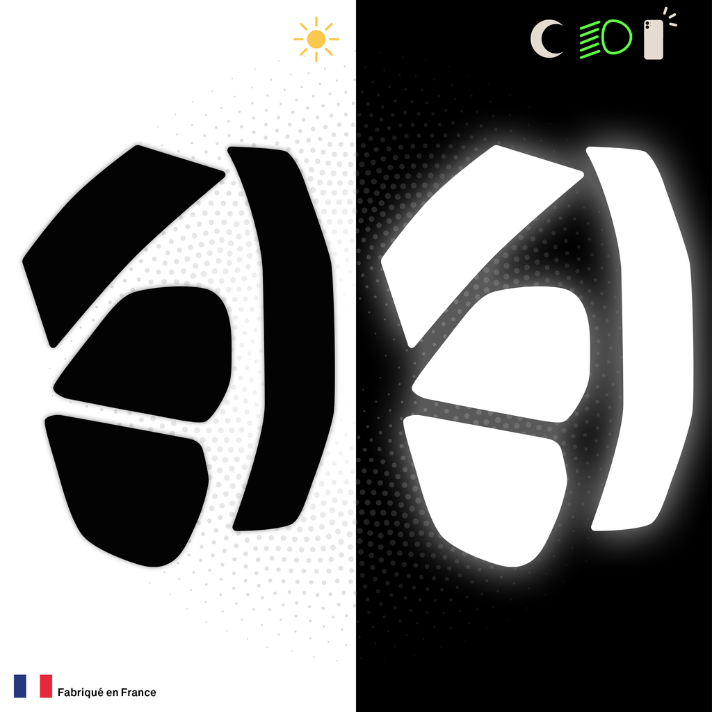 Kit Spécial Stickers Autocollants Réfléchissants pour casque Moto Arai Chaster X