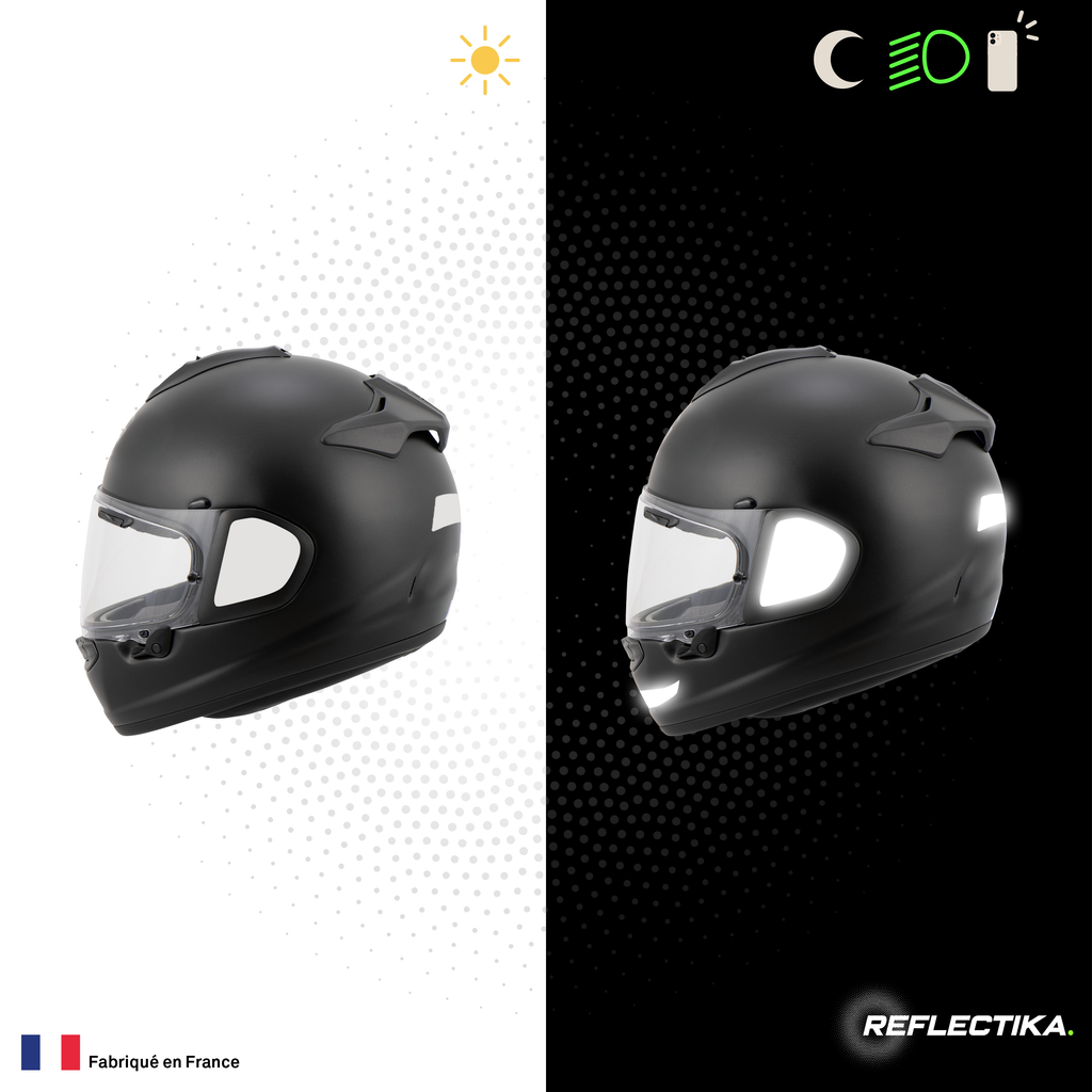 Kit Spécial Stickers Autocollants Réfléchissants pour casque Moto Arai Chaster X