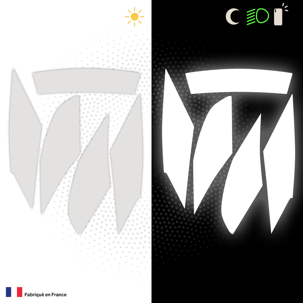 Kit Spécial Stickers Autocollants Réfléchissants pour casque Moto ICON Variant