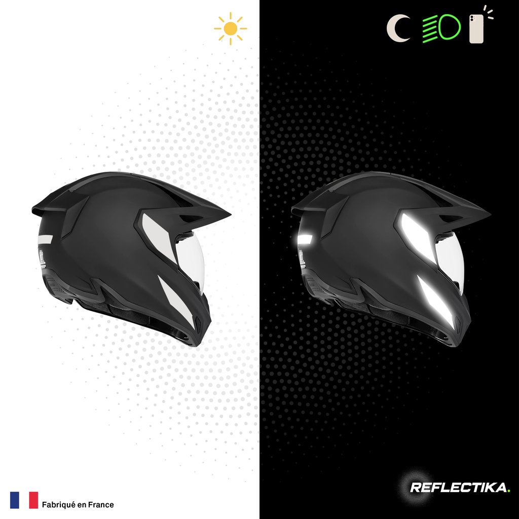 Kit Spécial Stickers Autocollants Réfléchissants pour casque Moto ICON Variant