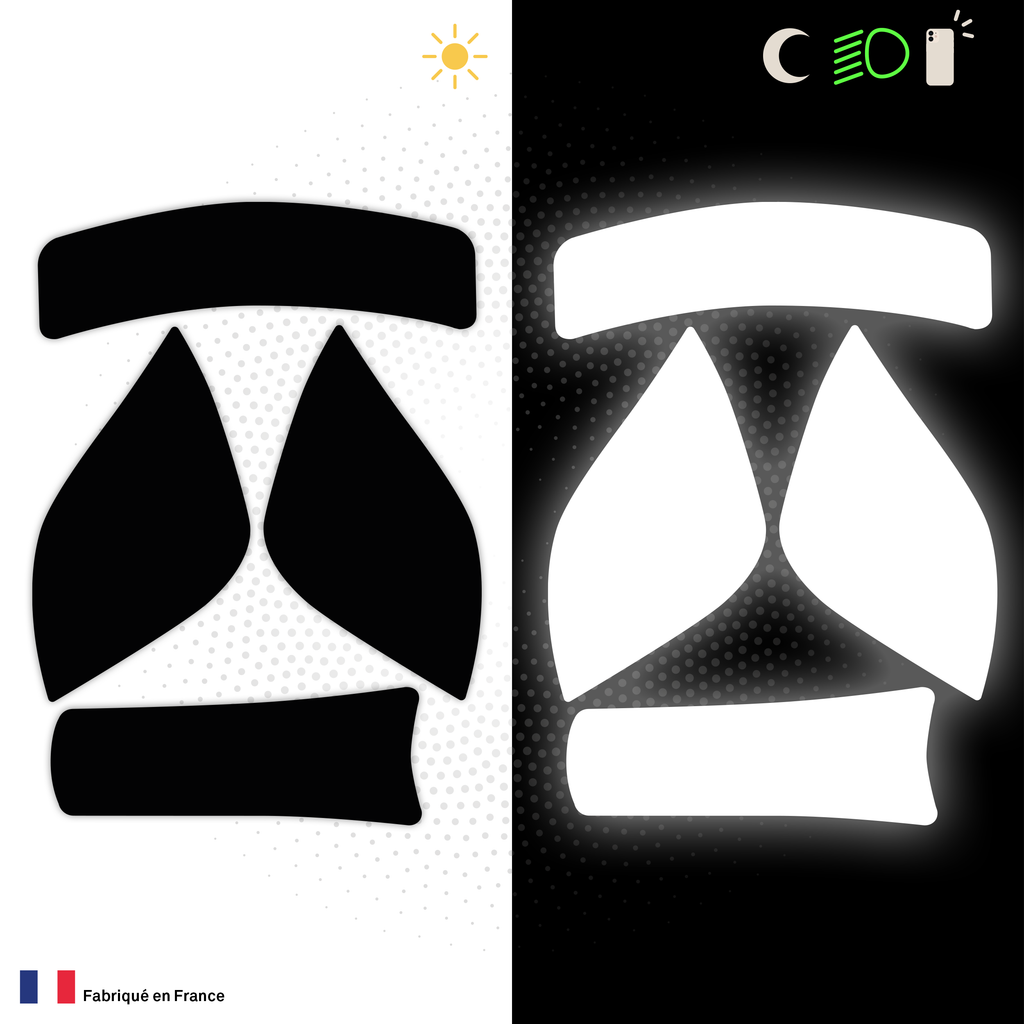 Kit Spécial Stickers Autocollants Réfléchissants pour casque Moto Roof Desmo