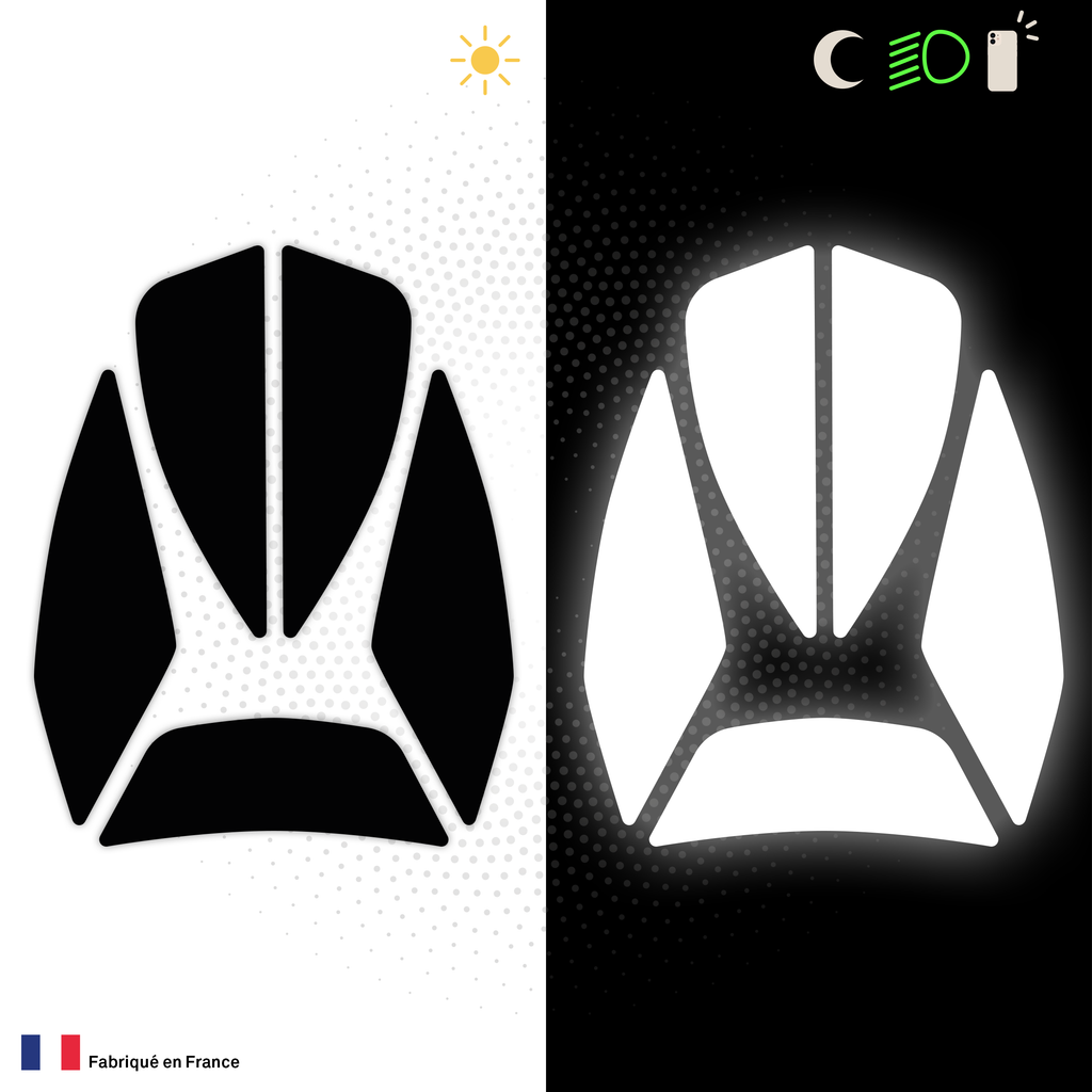 Kit Spécial Stickers Autocollants Réfléchissants pour casque Moto Scorpion EXO 391