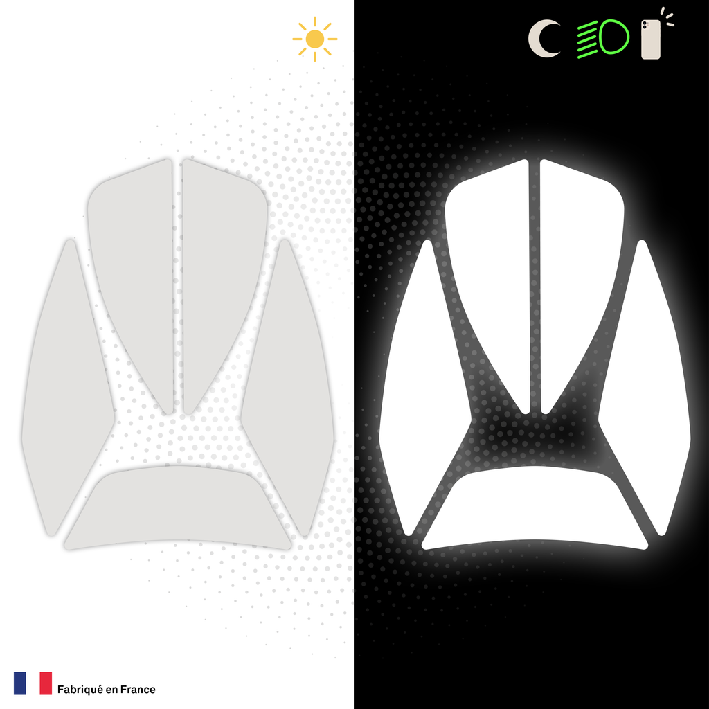 Kit Spécial Stickers Autocollants Réfléchissants pour casque Moto Scorpion EXO 391