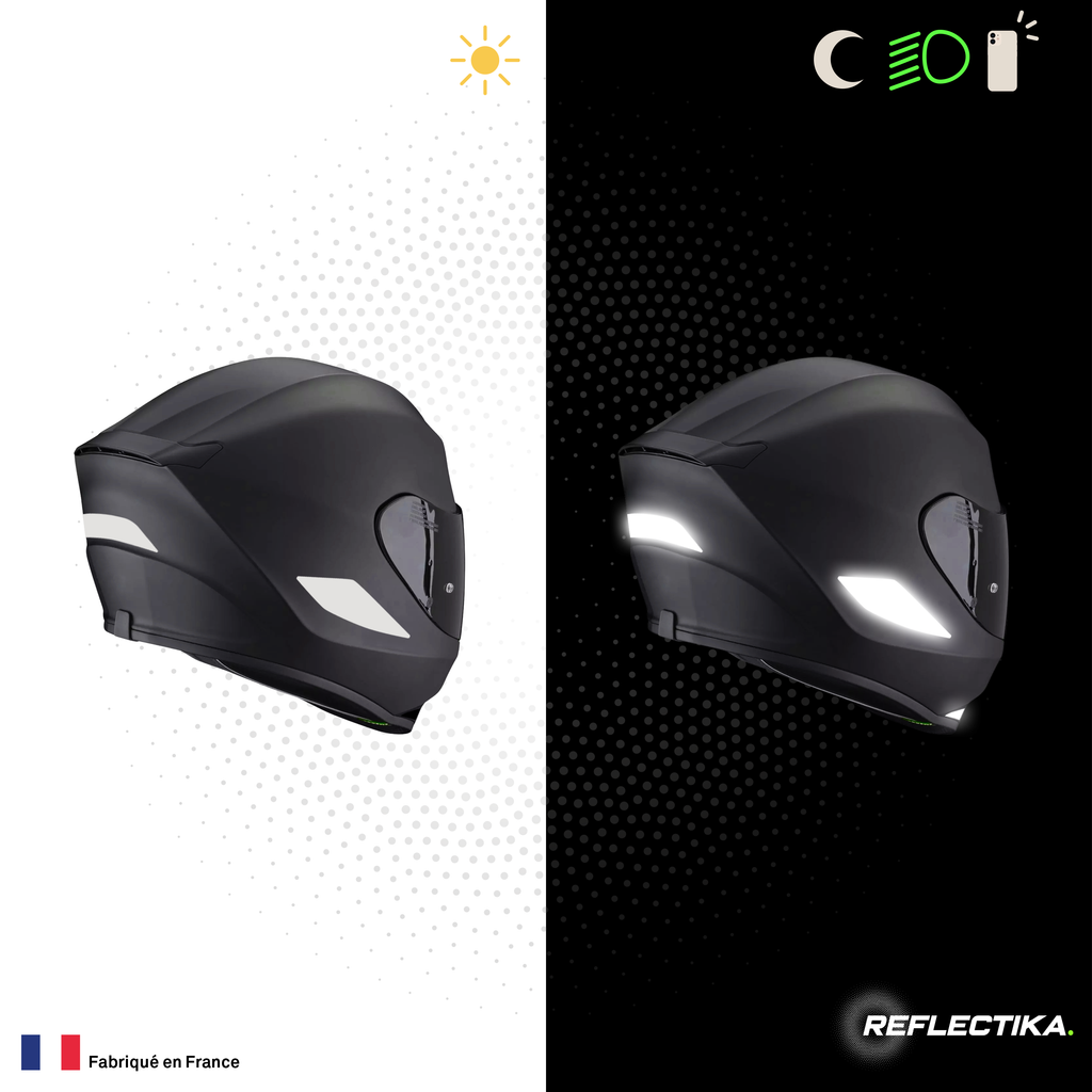 Kit Spécial Stickers Autocollants Réfléchissants pour casque Moto Scorpion EXO 391
