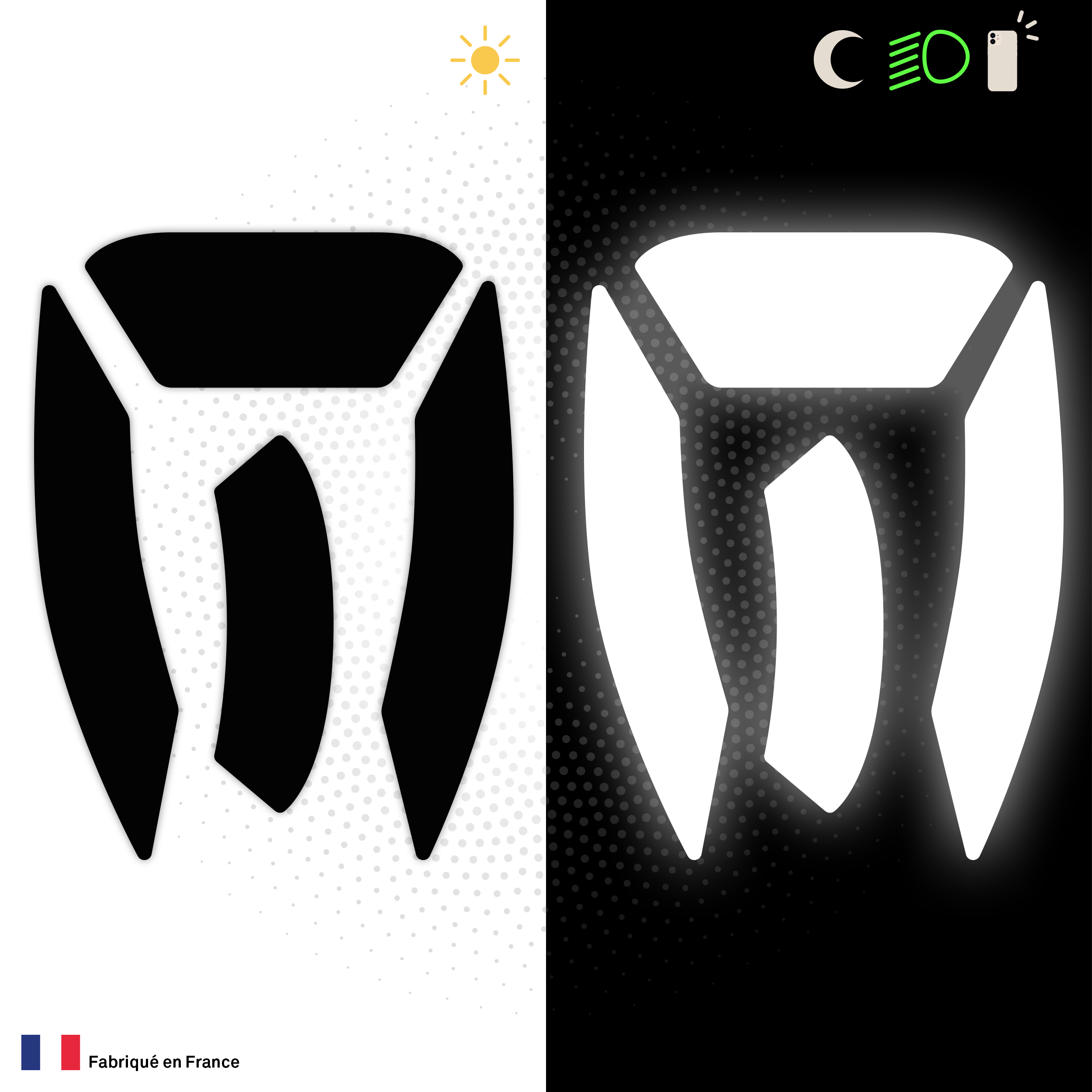 Kit Spécial Stickers Autocollants Réfléchissants pour casque Moto LS2 Vector 2