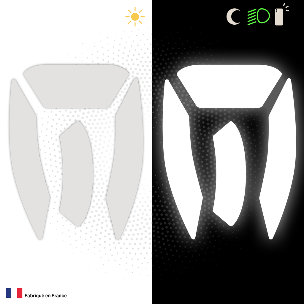 Kit Spécial Stickers Autocollants Réfléchissants pour casque Moto LS2 Vector 2