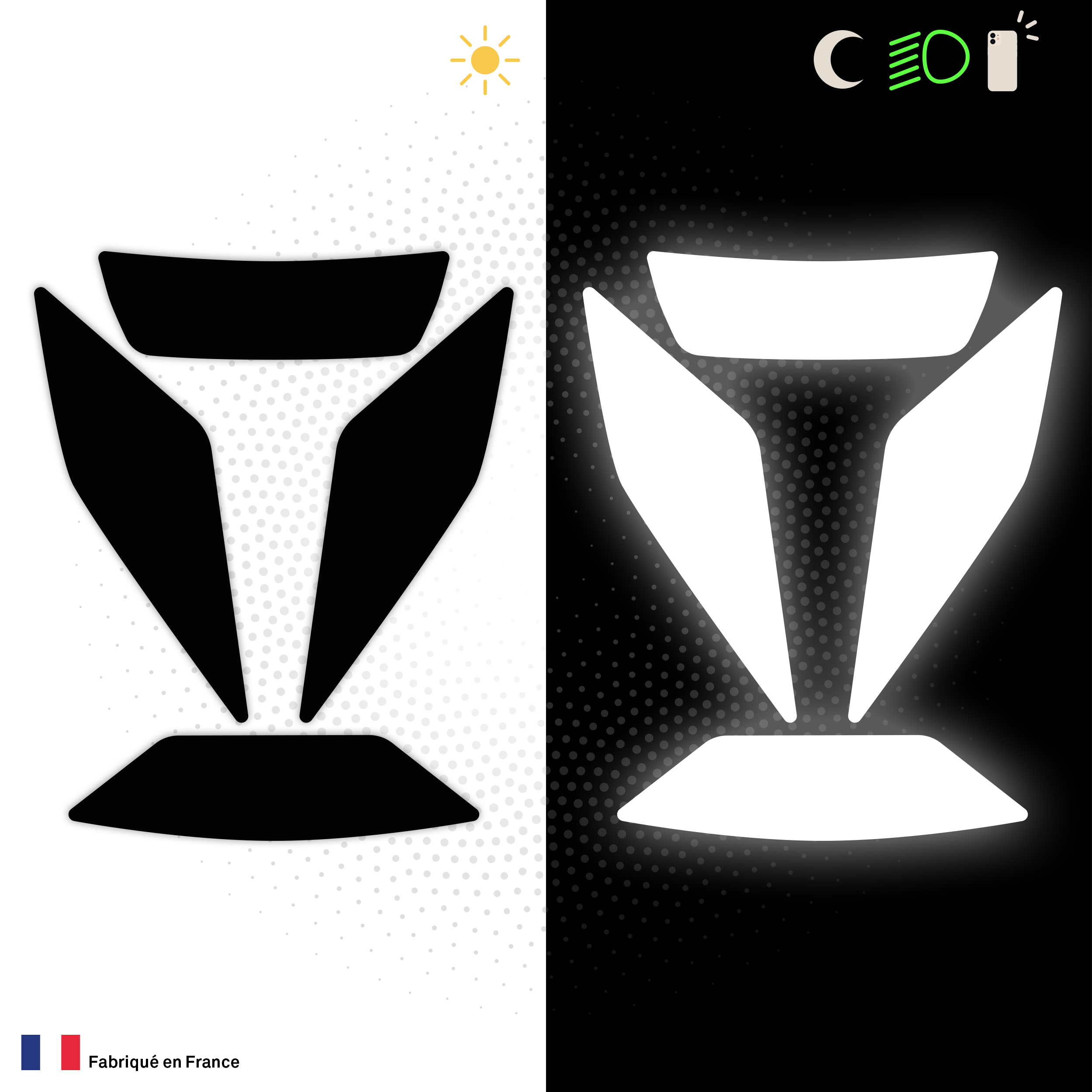 Kit Spécial Stickers Autocollants Réfléchissants pour casque Moto Schuberth C5