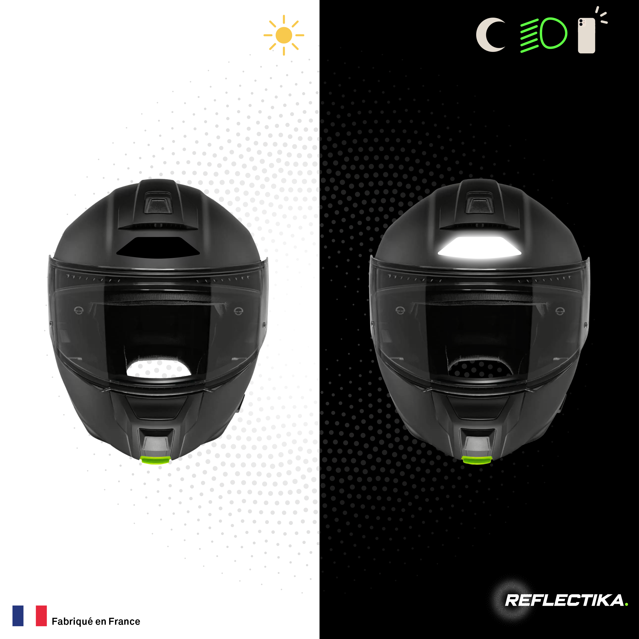 Kit Spécial Stickers Autocollants Réfléchissants pour casque Moto Schuberth C5