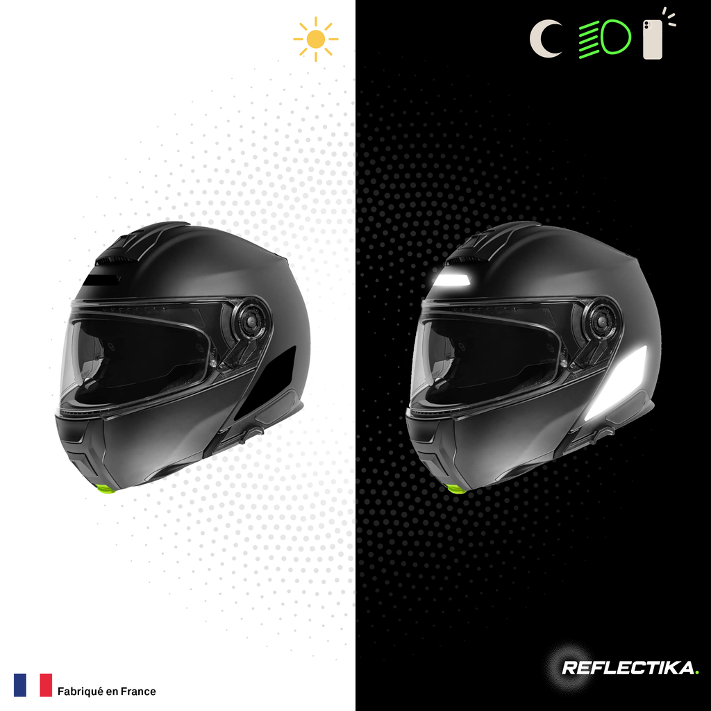 Kit Spécial Stickers Autocollants Réfléchissants pour casque Moto Schuberth C5