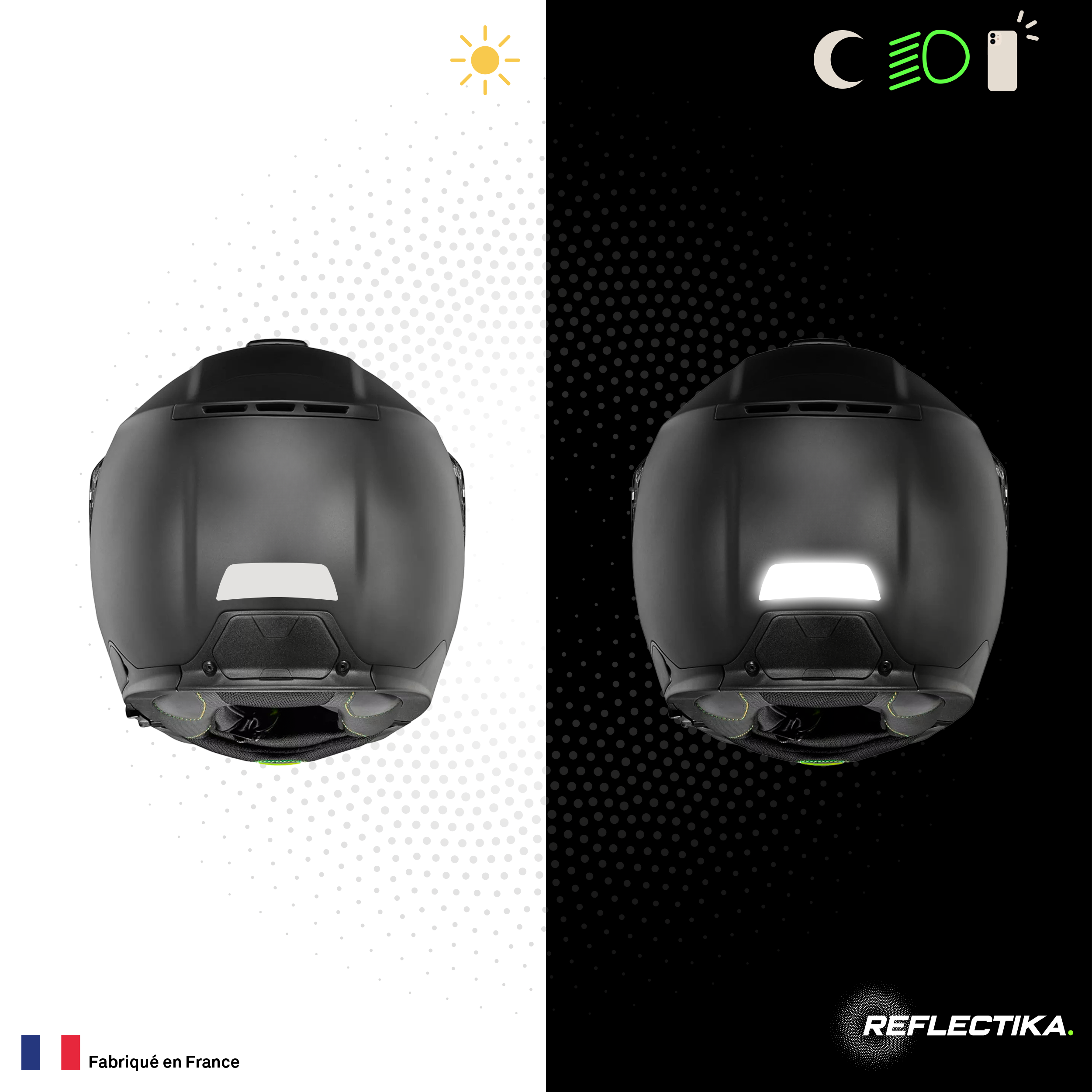 Kit Spécial Stickers Autocollants Réfléchissants pour casque Moto Schuberth C5