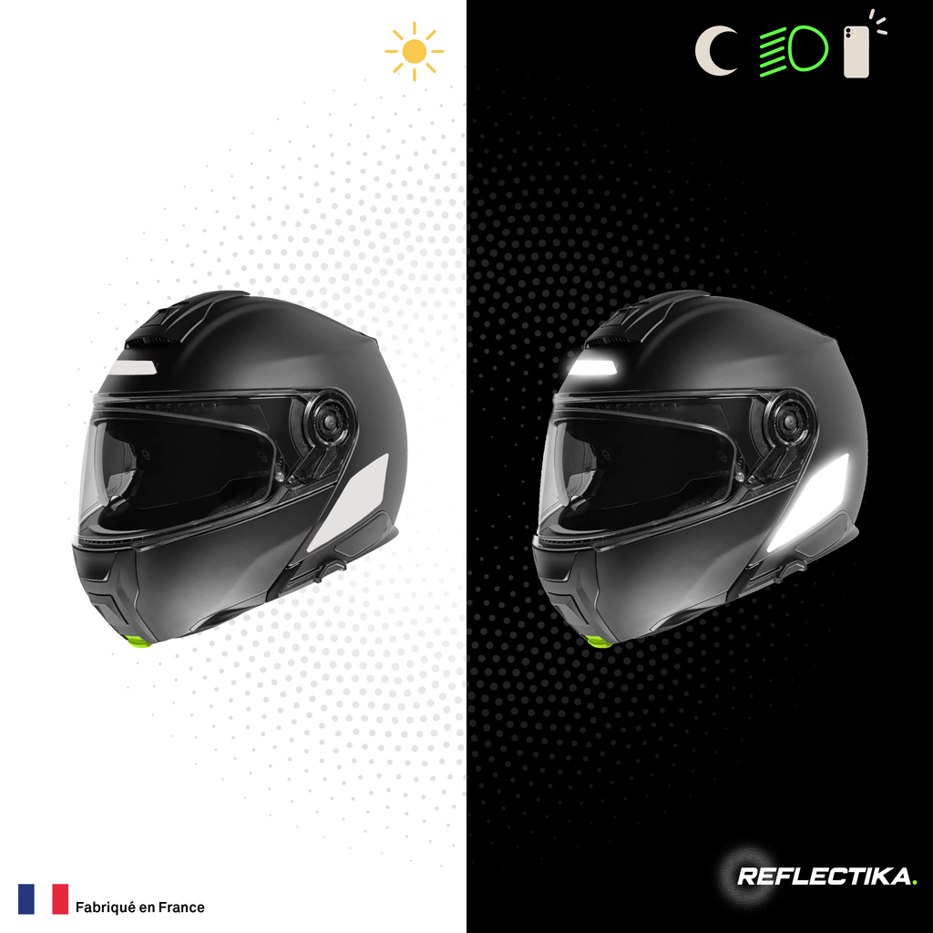 Kit Spécial Stickers Autocollants Réfléchissants pour casque Moto Schuberth C5