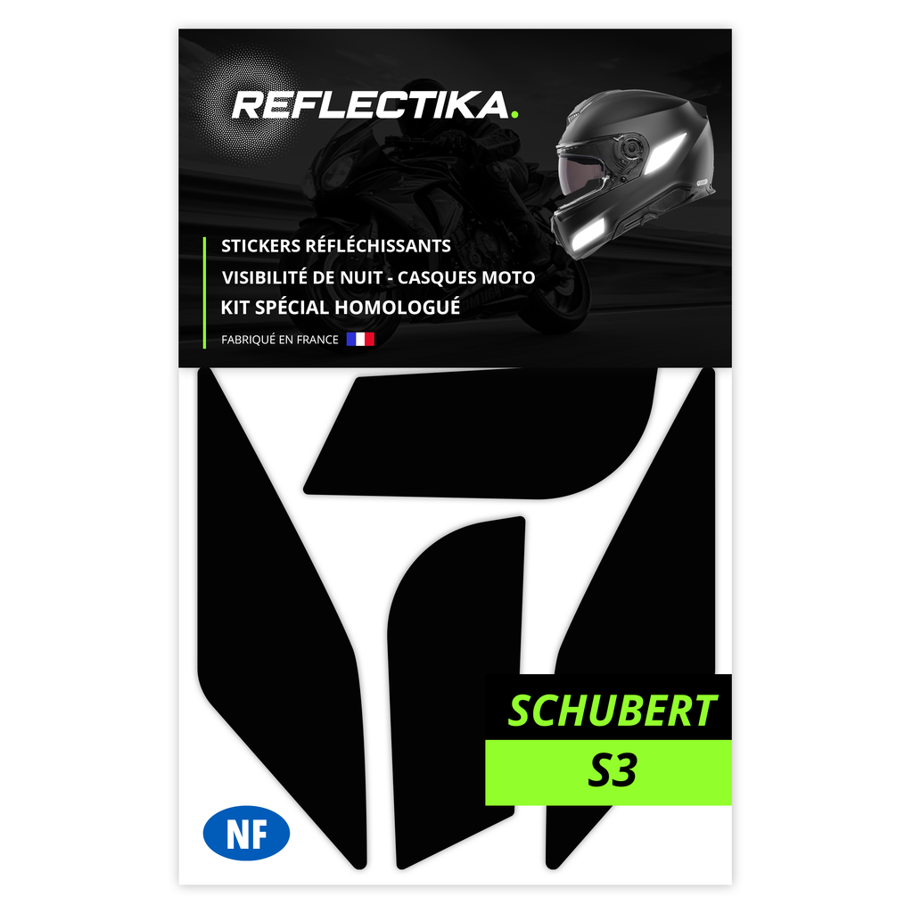 Kit Spécial Stickers Autocollants Réfléchissants pour casque Moto Schuberth S3