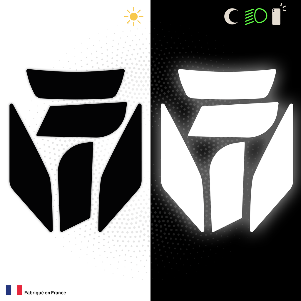 Kit Spécial Stickers Autocollants Réfléchissants pour casque Moto Schuberth S3