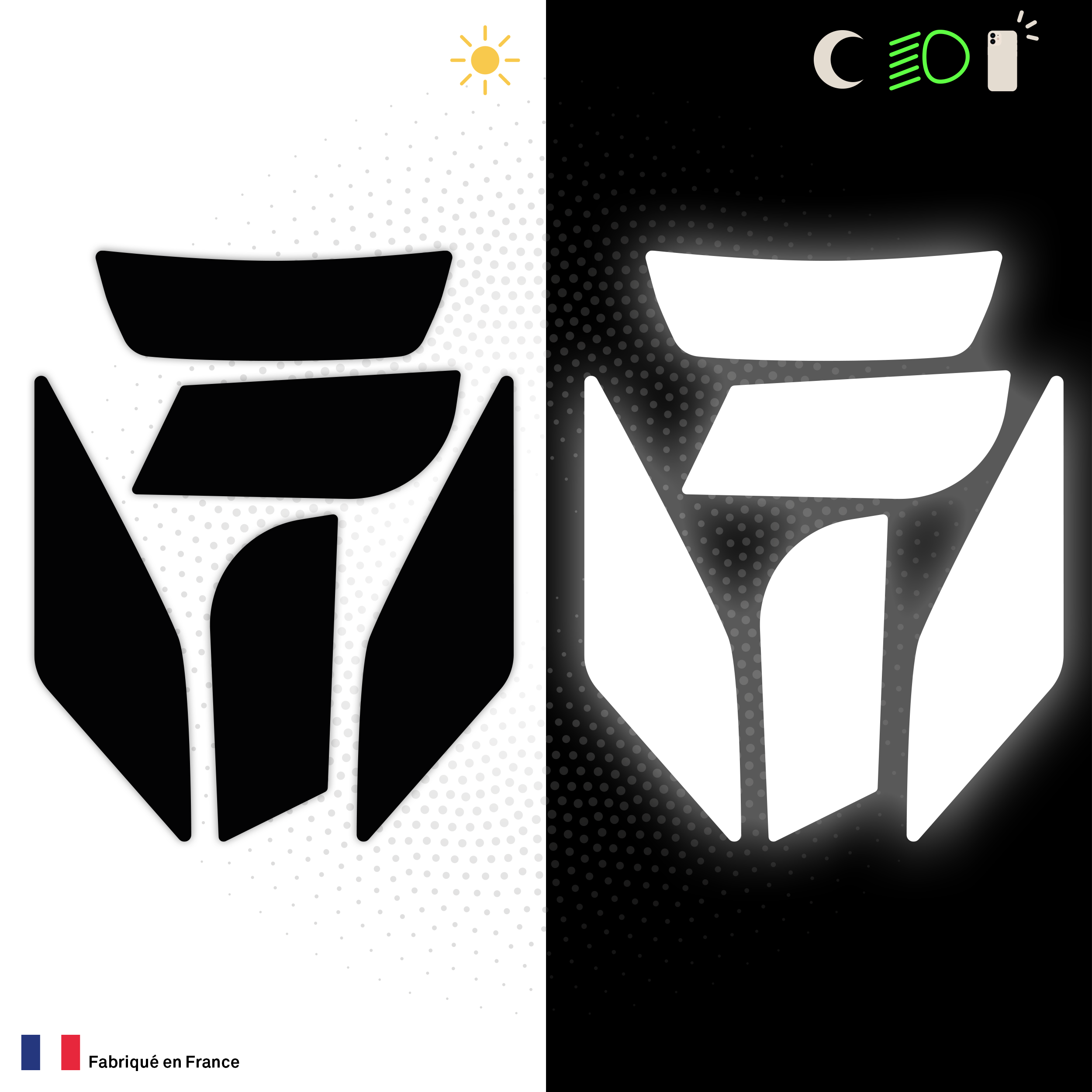 Kit Spécial Stickers Autocollants Réfléchissants pour casque Moto Schuberth S3