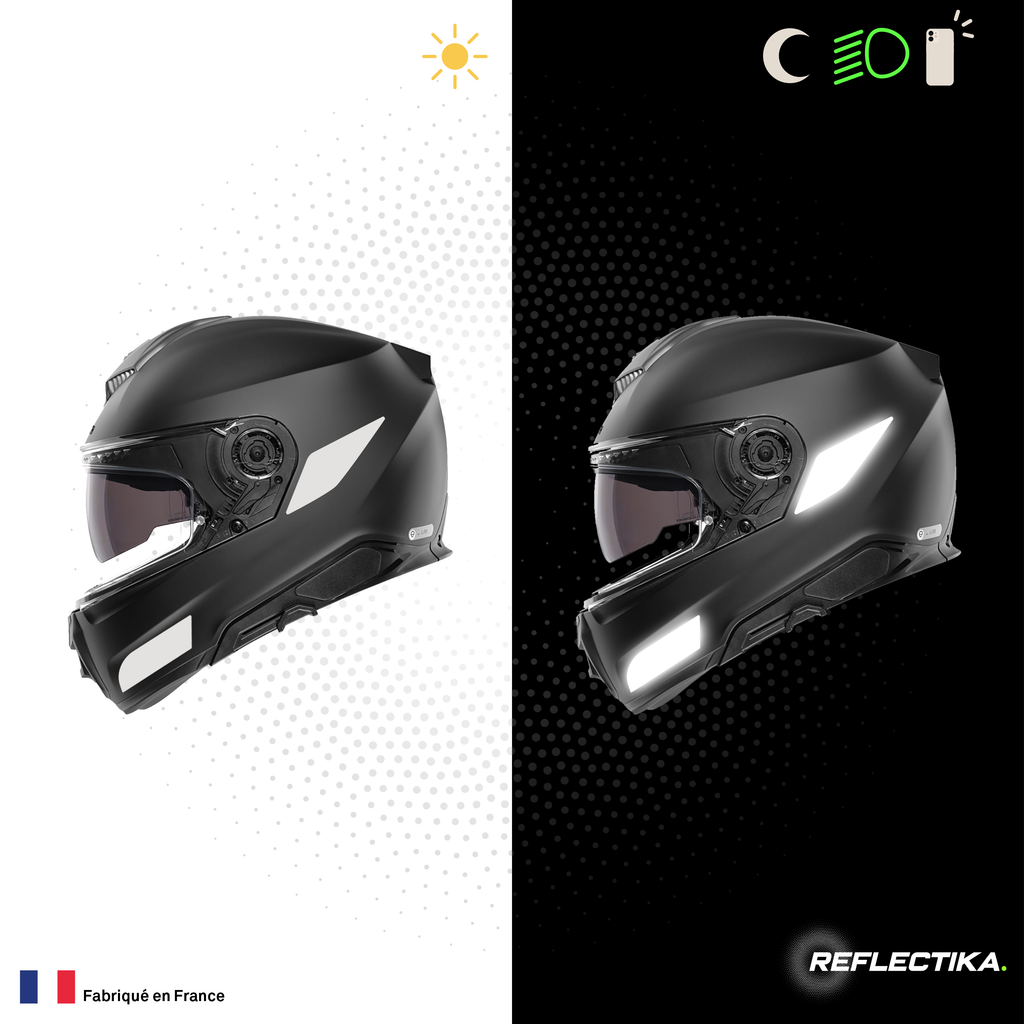 Kit Spécial Stickers Autocollants Réfléchissants pour casque Moto Schuberth S3