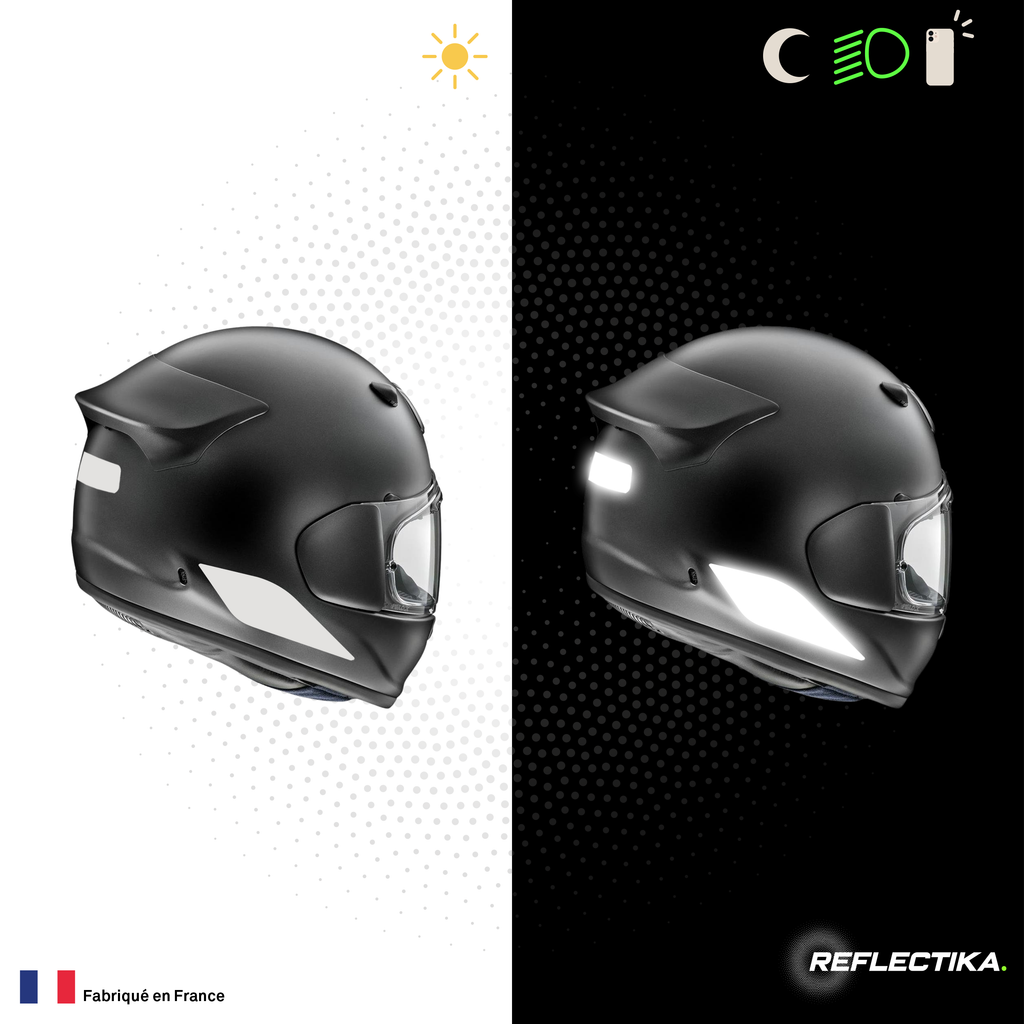 Kit Spécial Stickers Autocollants Réfléchissants pour casque Moto Arai Quantic