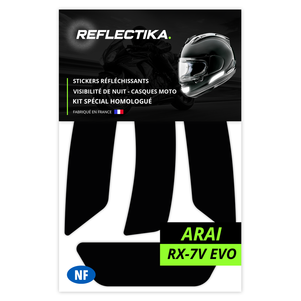 Kit Spécial Stickers Autocollants Réfléchissants pour casque Moto Arai RX-7V Evo