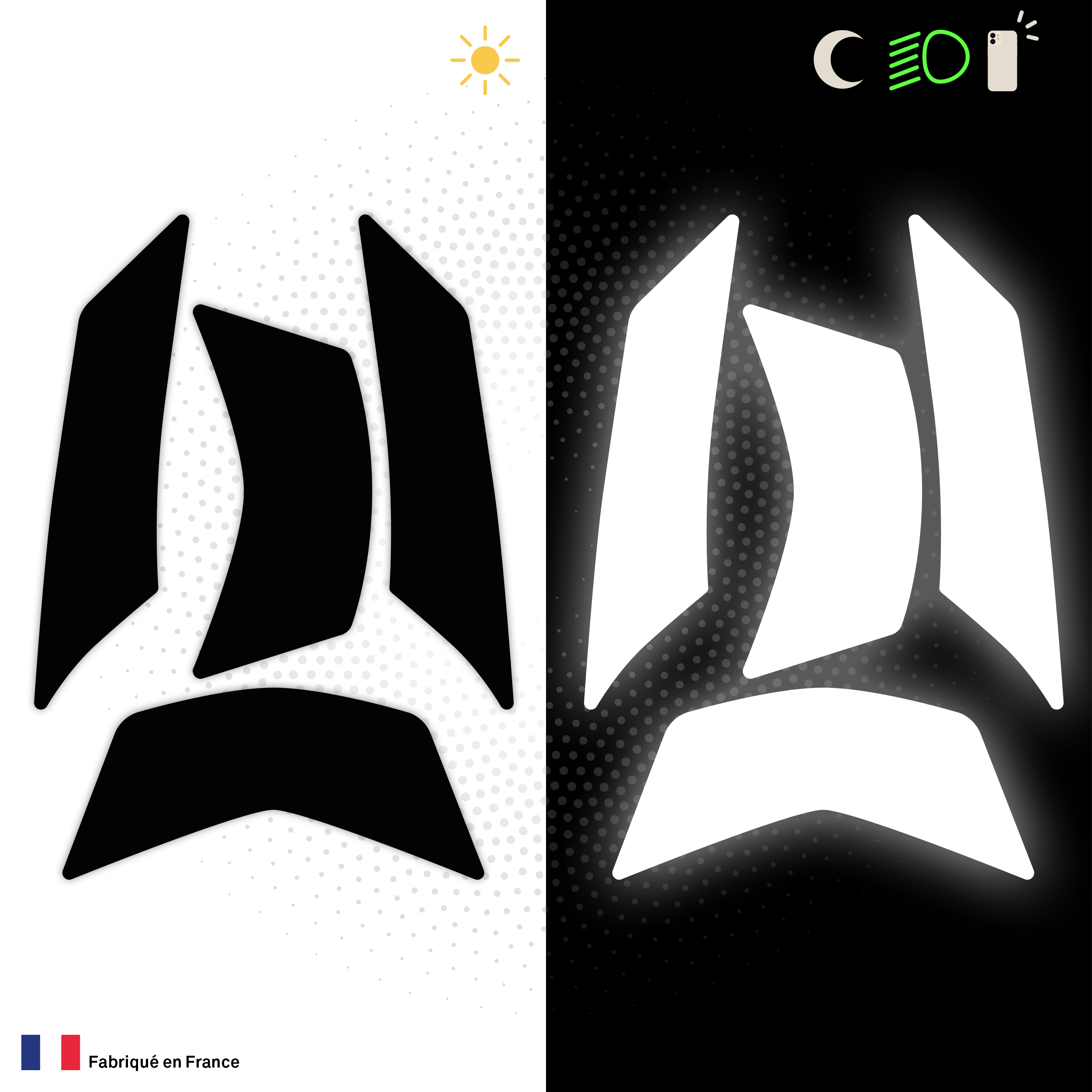 Kit Spécial Stickers Autocollants Réfléchissants pour casque Moto Shark S900