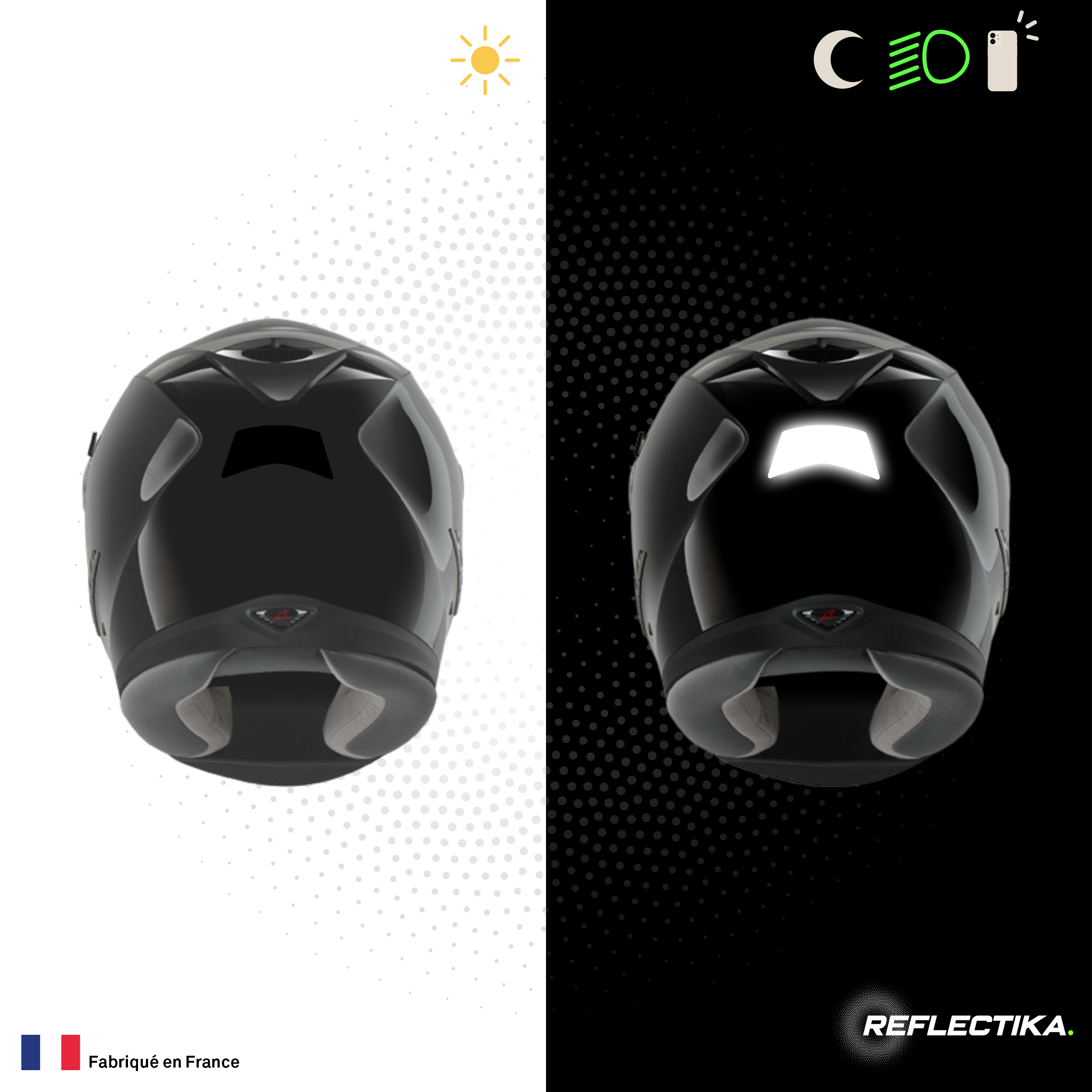 Kit Spécial Stickers Autocollants Réfléchissants pour casque Moto Shark S900