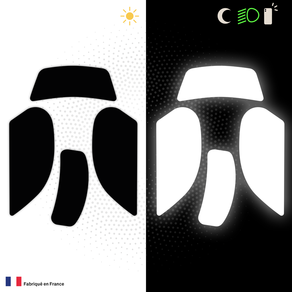 Kit Spécial Stickers Autocollants Réfléchissants pour casque Moto HJC RPHA 10
