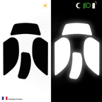 Kit Spécial Stickers Autocollants Réfléchissants pour casque Moto HJC RPHA 10