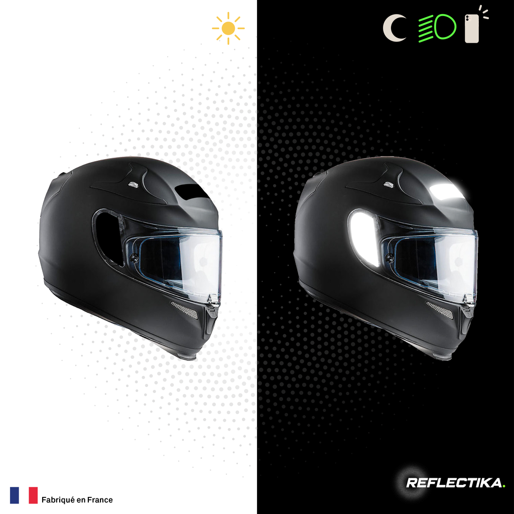 Kit Spécial Stickers Autocollants Réfléchissants pour casque Moto HJC RPHA 10