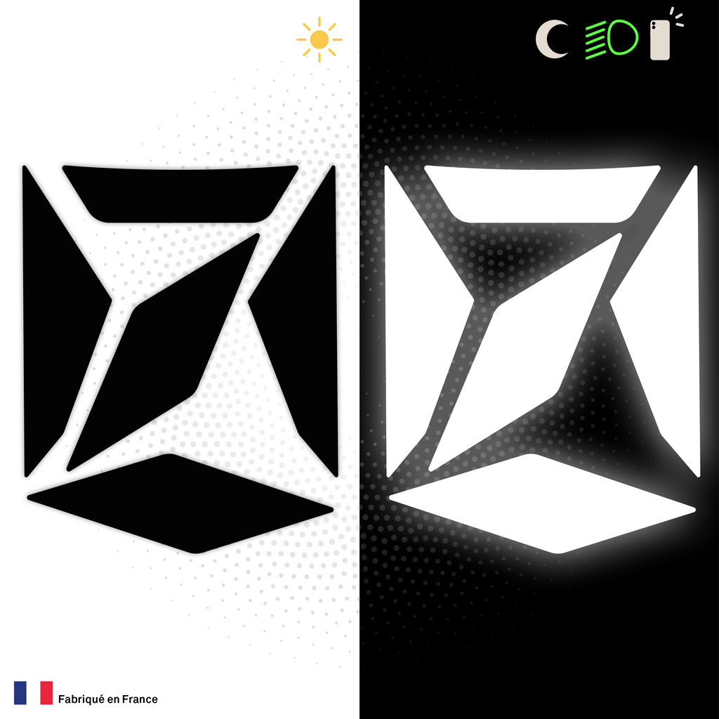 Kit Spécial Stickers Autocollants Réfléchissants pour casque Moto HJC RPHA 91