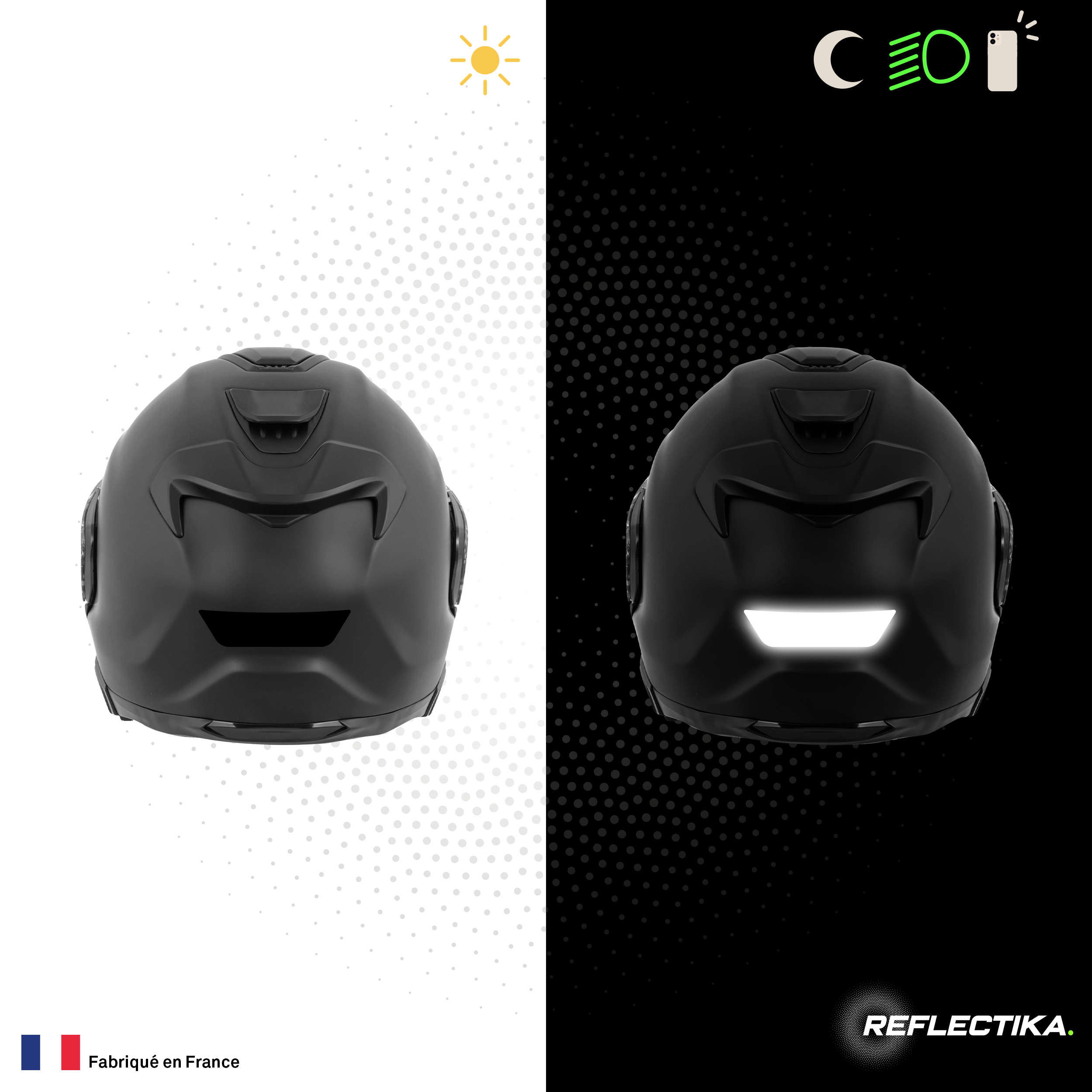 Kit Spécial Stickers Autocollants Réfléchissants pour casque Moto HJC RPHA 91