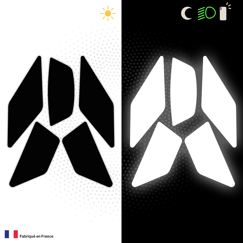 Kit Spécial Stickers Autocollants Réfléchissants pour casque Moto HJC i100