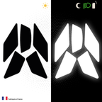 Kit Spécial Stickers Autocollants Réfléchissants pour casque Moto HJC i100