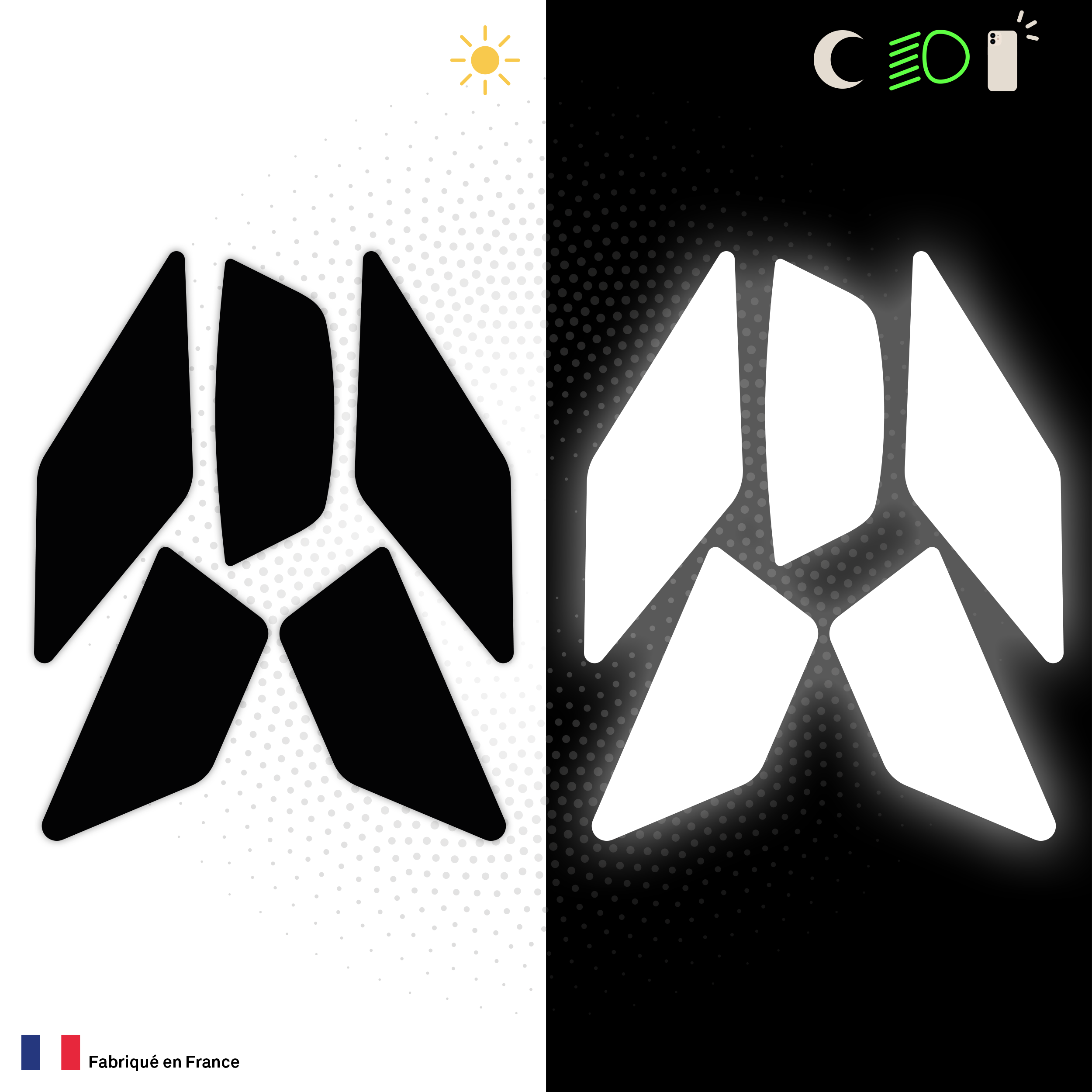 Kit Spécial Stickers Autocollants Réfléchissants pour casque Moto HJC i100