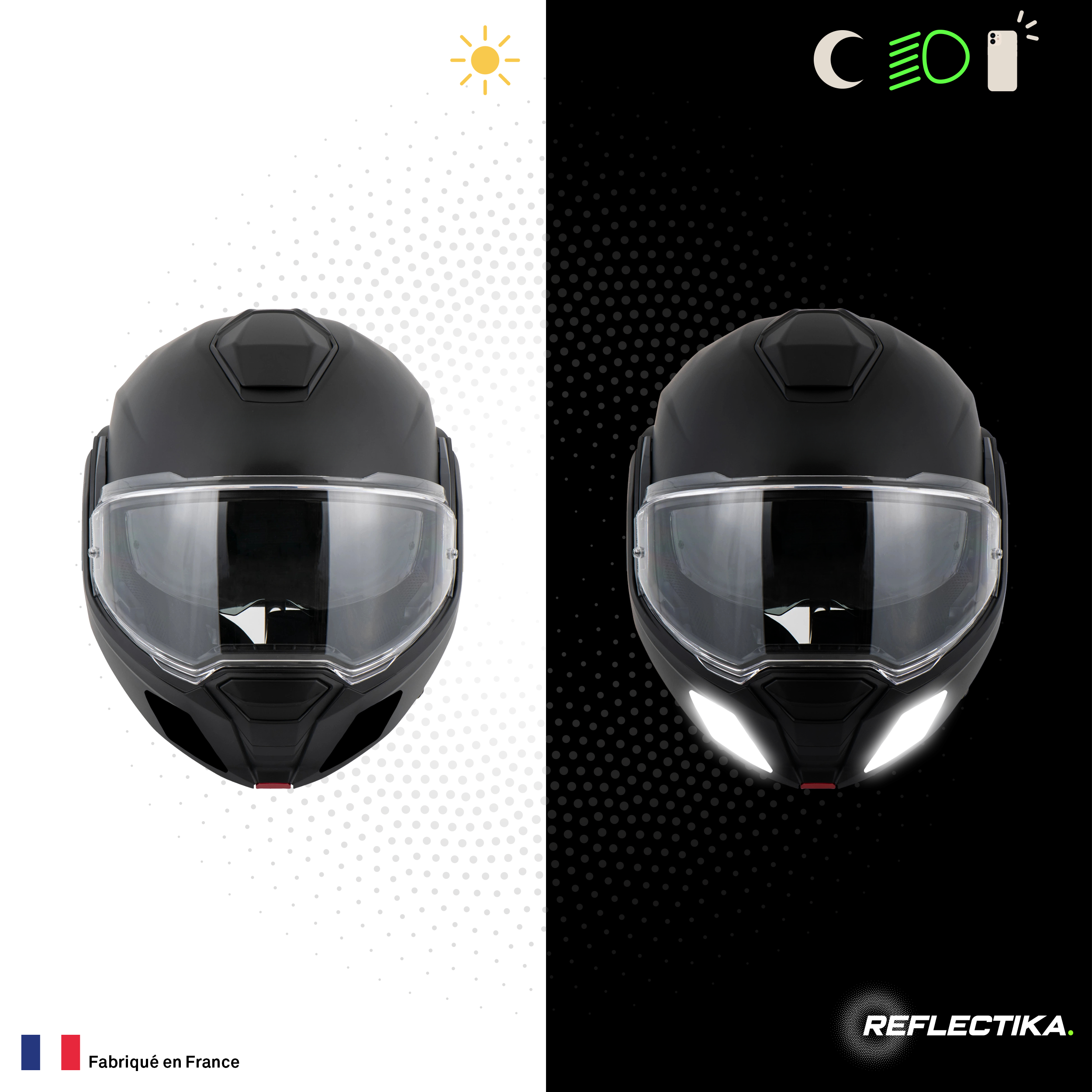 Kit Spécial Stickers Autocollants Réfléchissants pour casque Moto HJC i100