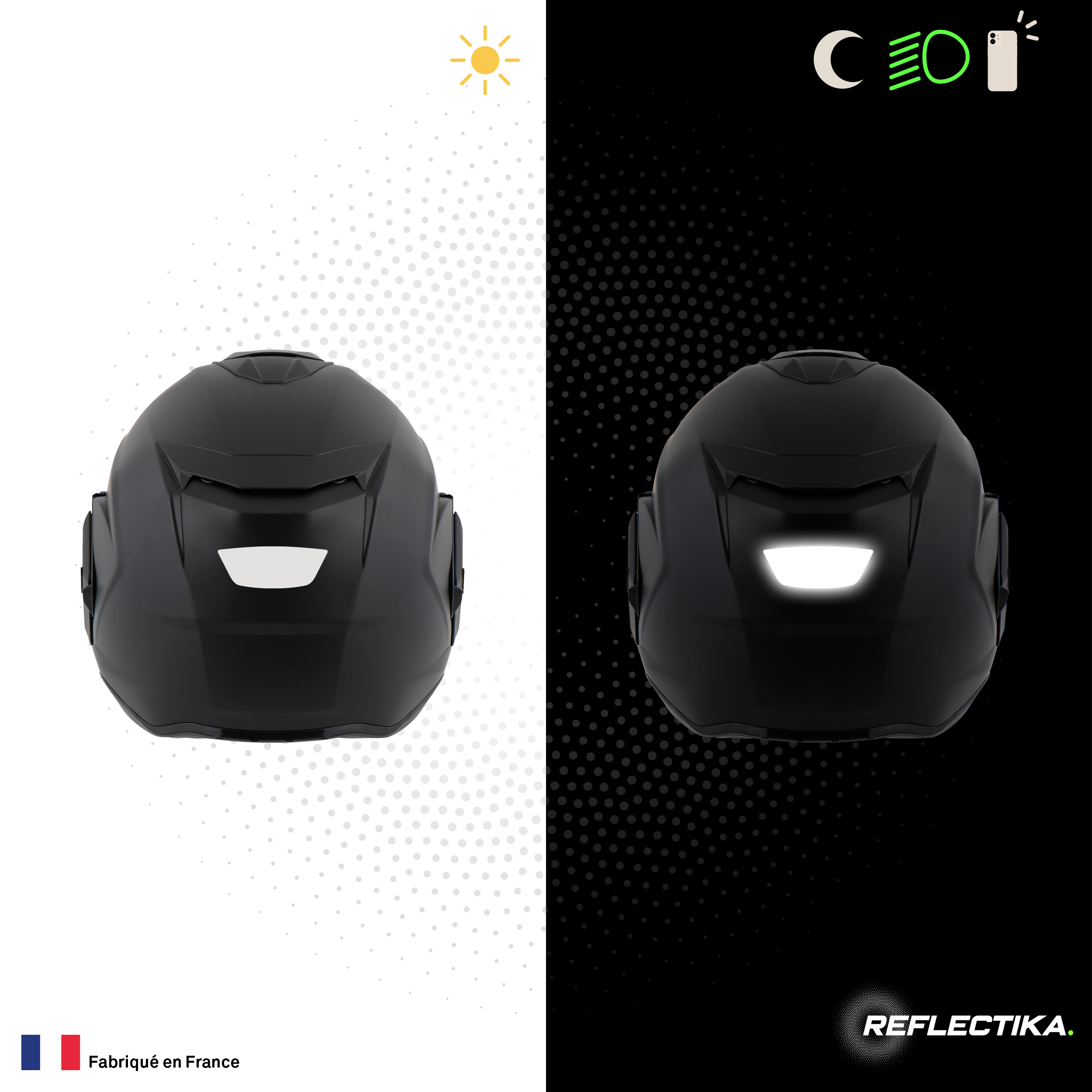 Kit Spécial Stickers Autocollants Réfléchissants pour casque Moto HJC i100