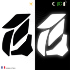 Kit Spécial Stickers Autocollants Réfléchissants pour casque Moto HJC F31