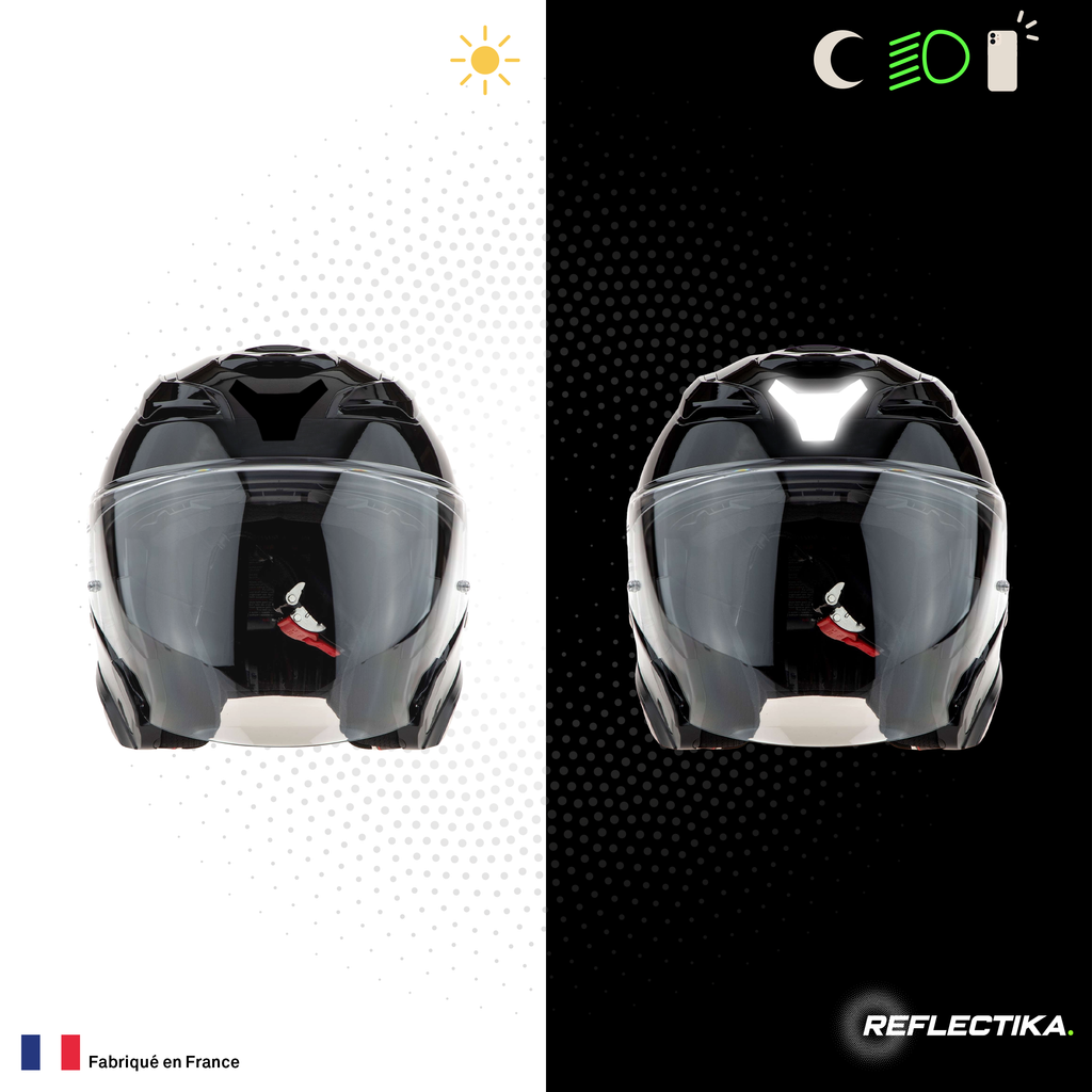Kit Spécial Stickers Autocollants Réfléchissants pour casque Moto HJC F31