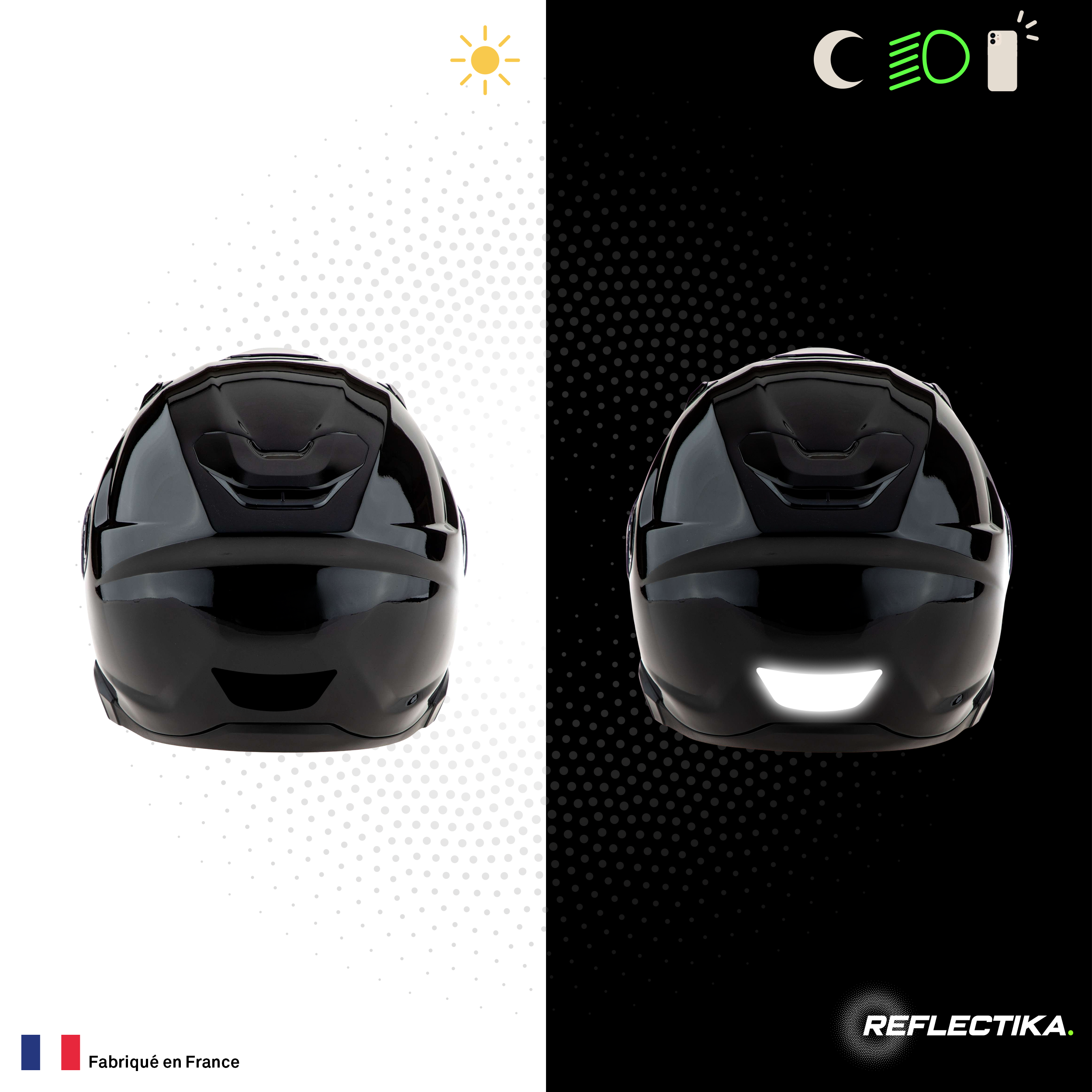 Kit Spécial Stickers Autocollants Réfléchissants pour casque Moto HJC F31