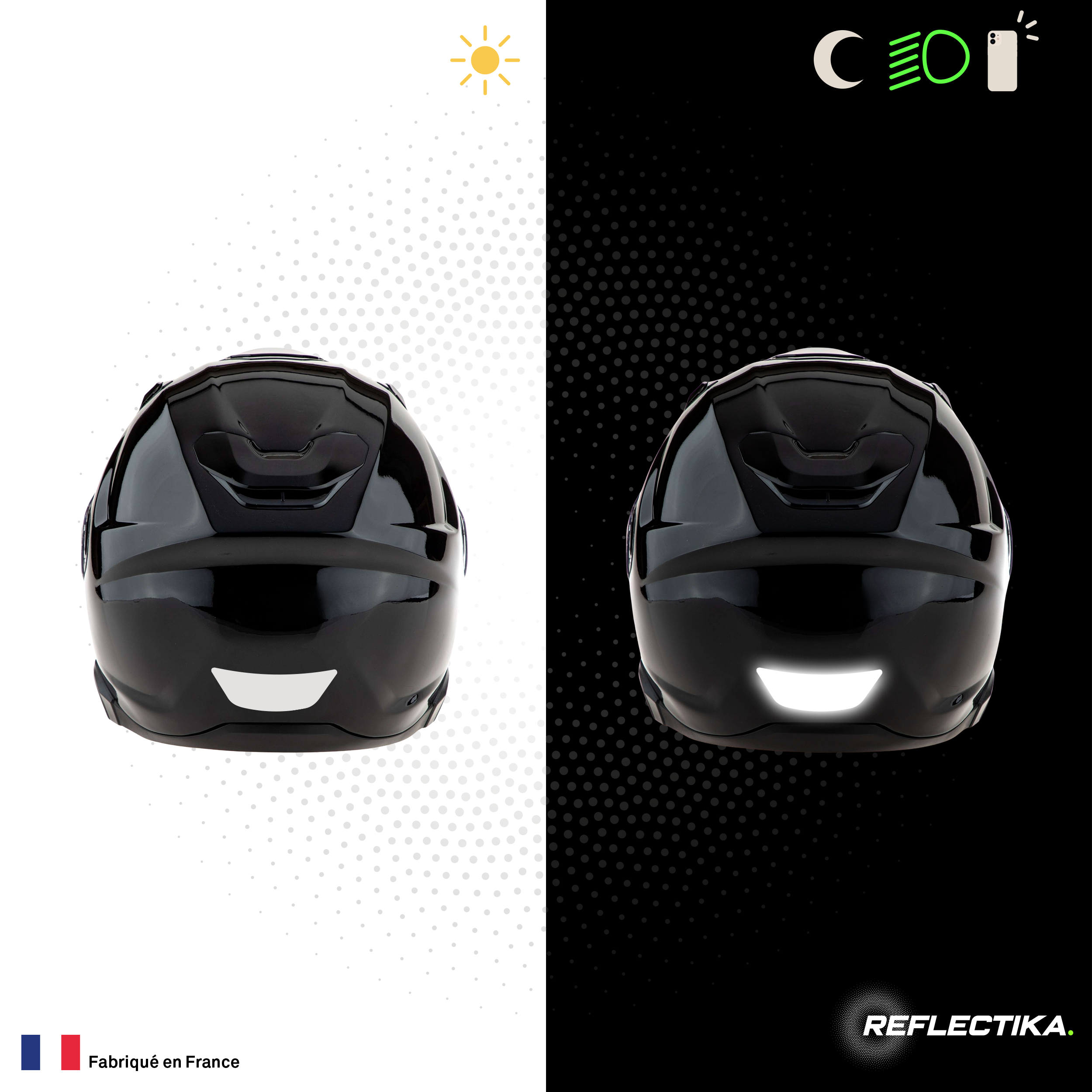 Kit Spécial Stickers Autocollants Réfléchissants pour casque Moto HJC F31