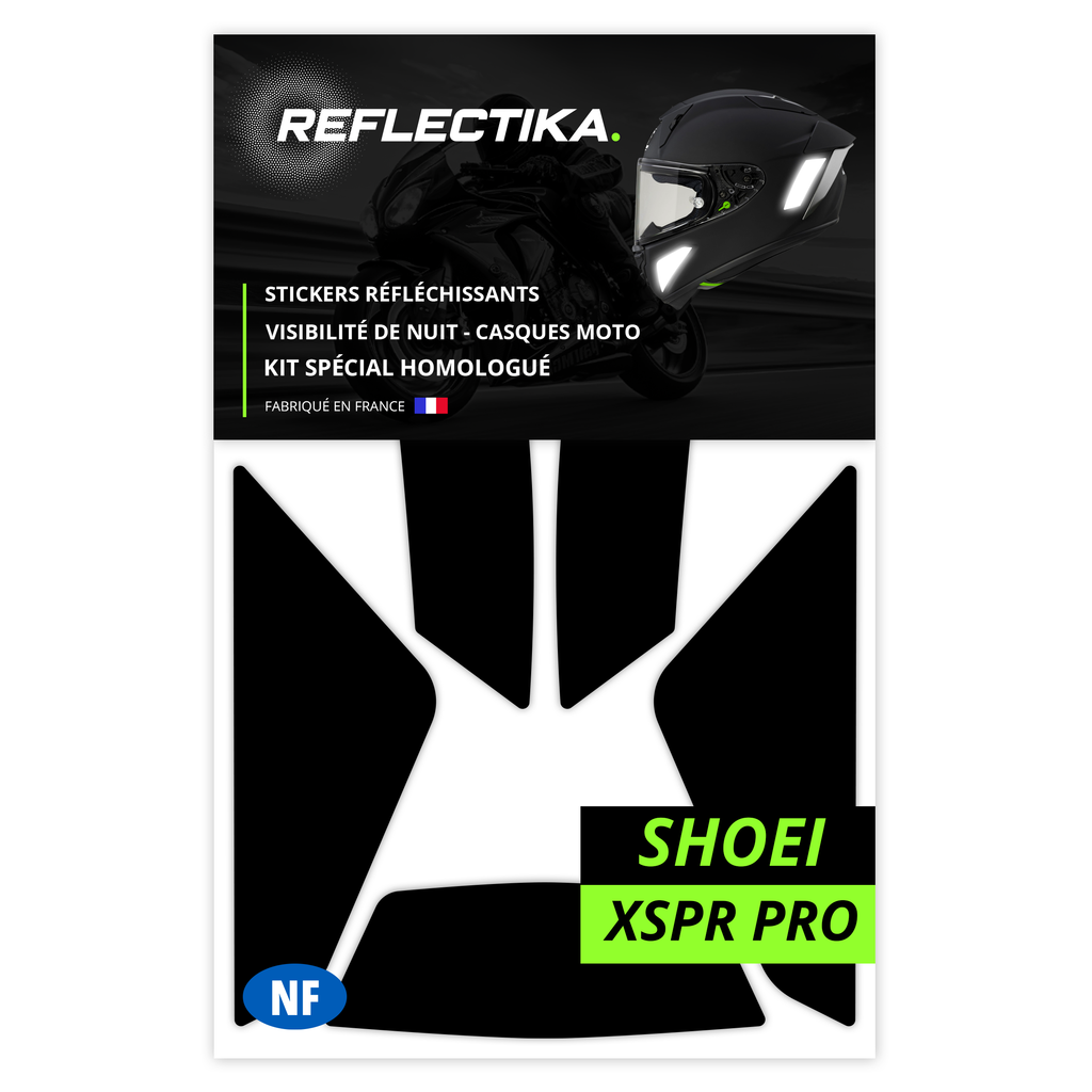 Kit Spécial Stickers Autocollants Réfléchissants pour casque Moto SHOEI XSPR PRO