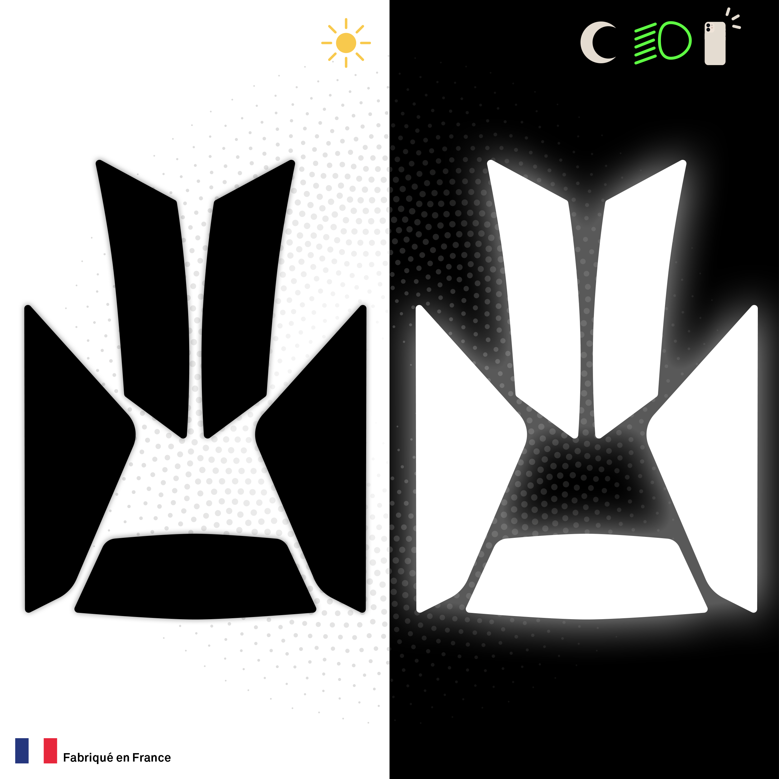 Kit Spécial Stickers Autocollants Réfléchissants pour casque Moto SHOEI XSPR PRO