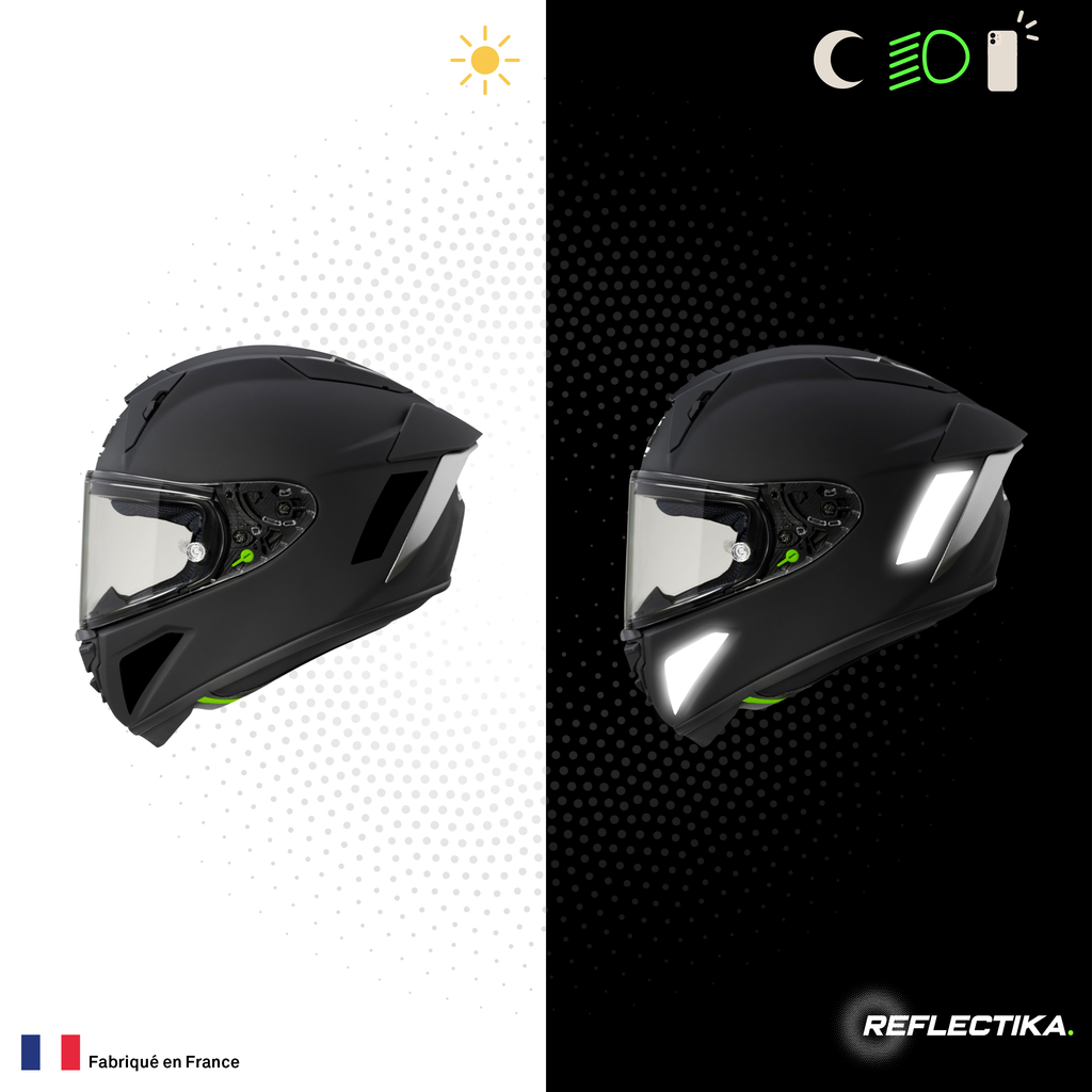 Kit Spécial Stickers Autocollants Réfléchissants pour casque Moto SHOEI XSPR PRO