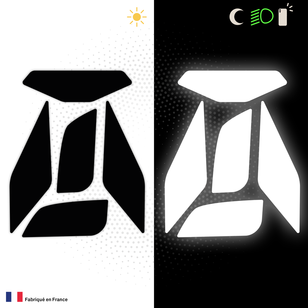 Kit Spécial Stickers Autocollants Réfléchissants pour casque Moto Scorpion Exo R1 EVO Air